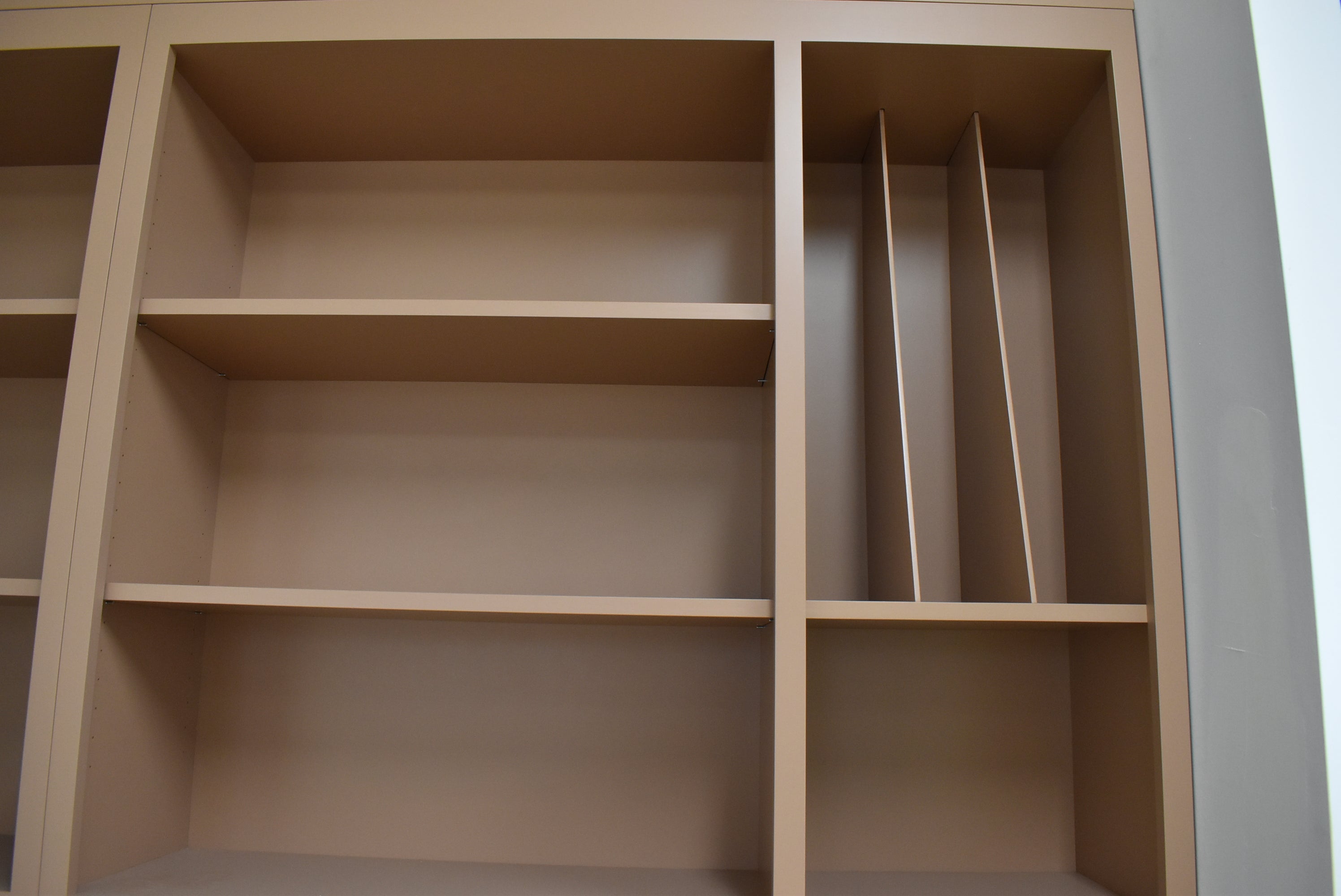 Plato Designer Custom Painted Pantry with Sensa Vancouver Quartzite