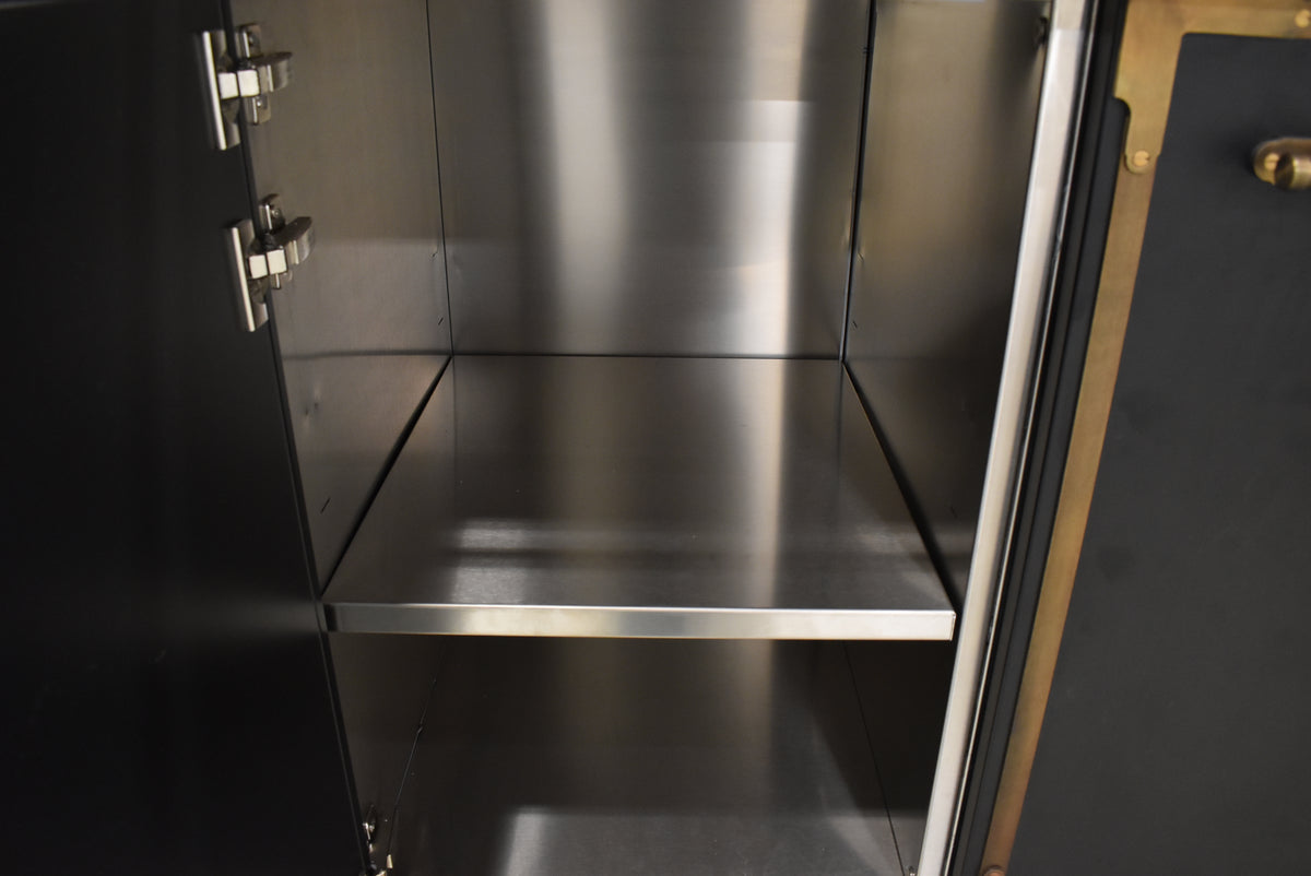 L'Atelier Paris Haute Design Le Classique Noir Matte Kitchen Cabinets with Cook Island