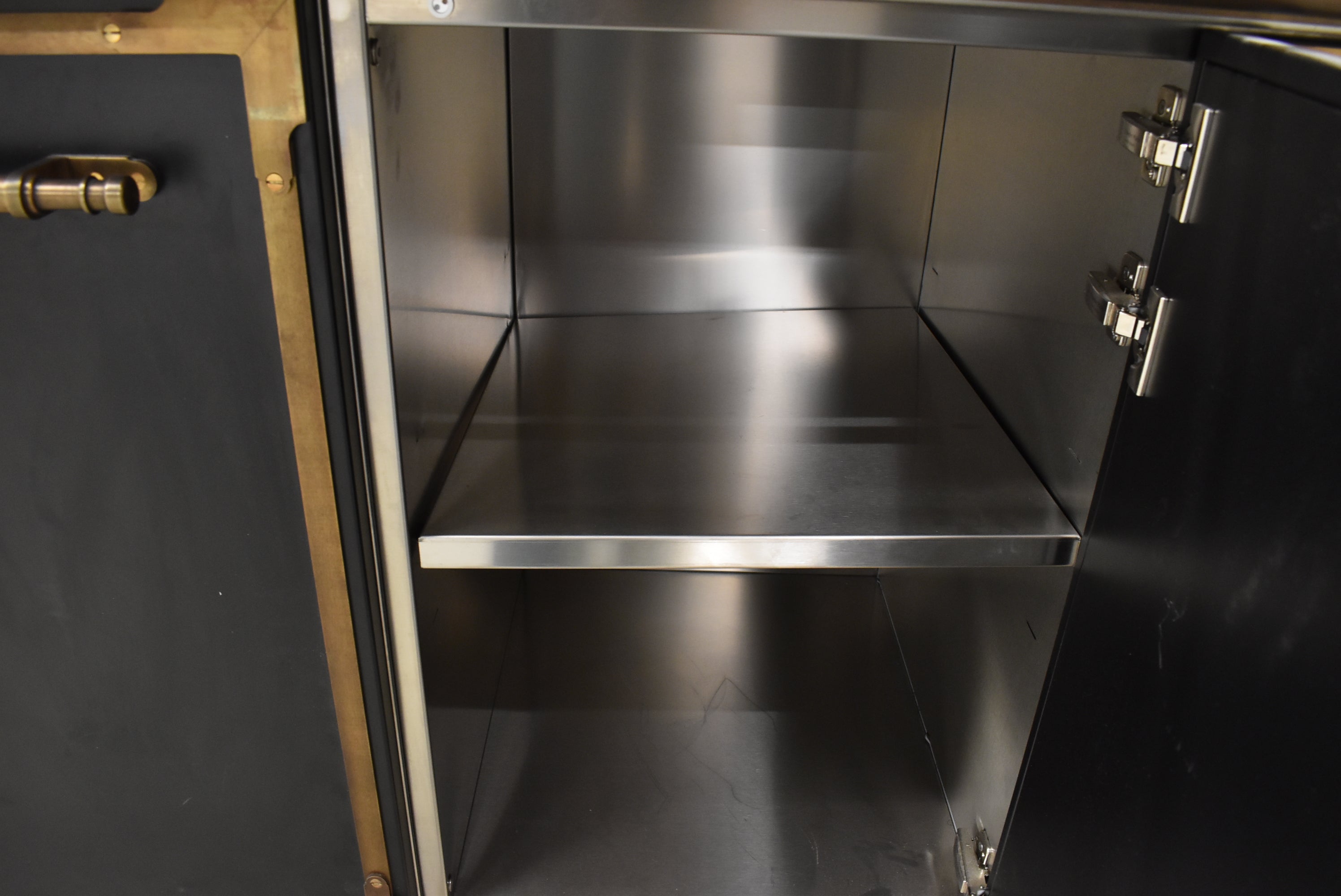 L'Atelier Paris Haute Design Le Classique Noir Matte Kitchen Cabinets with Cook Island