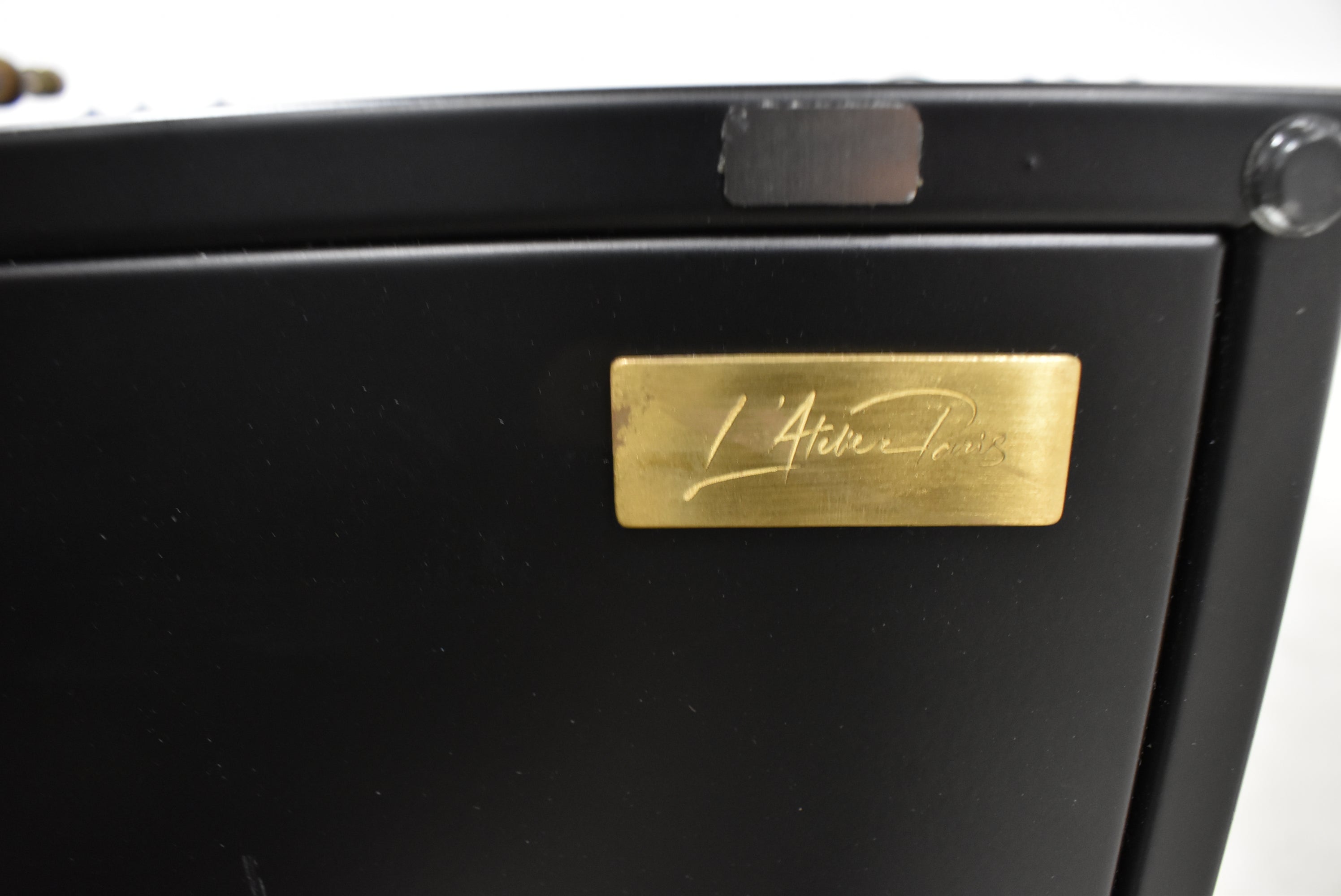 L'Atelier Paris Haute Design Le Classique Noir Matte Kitchen Cabinets with Cook Island
