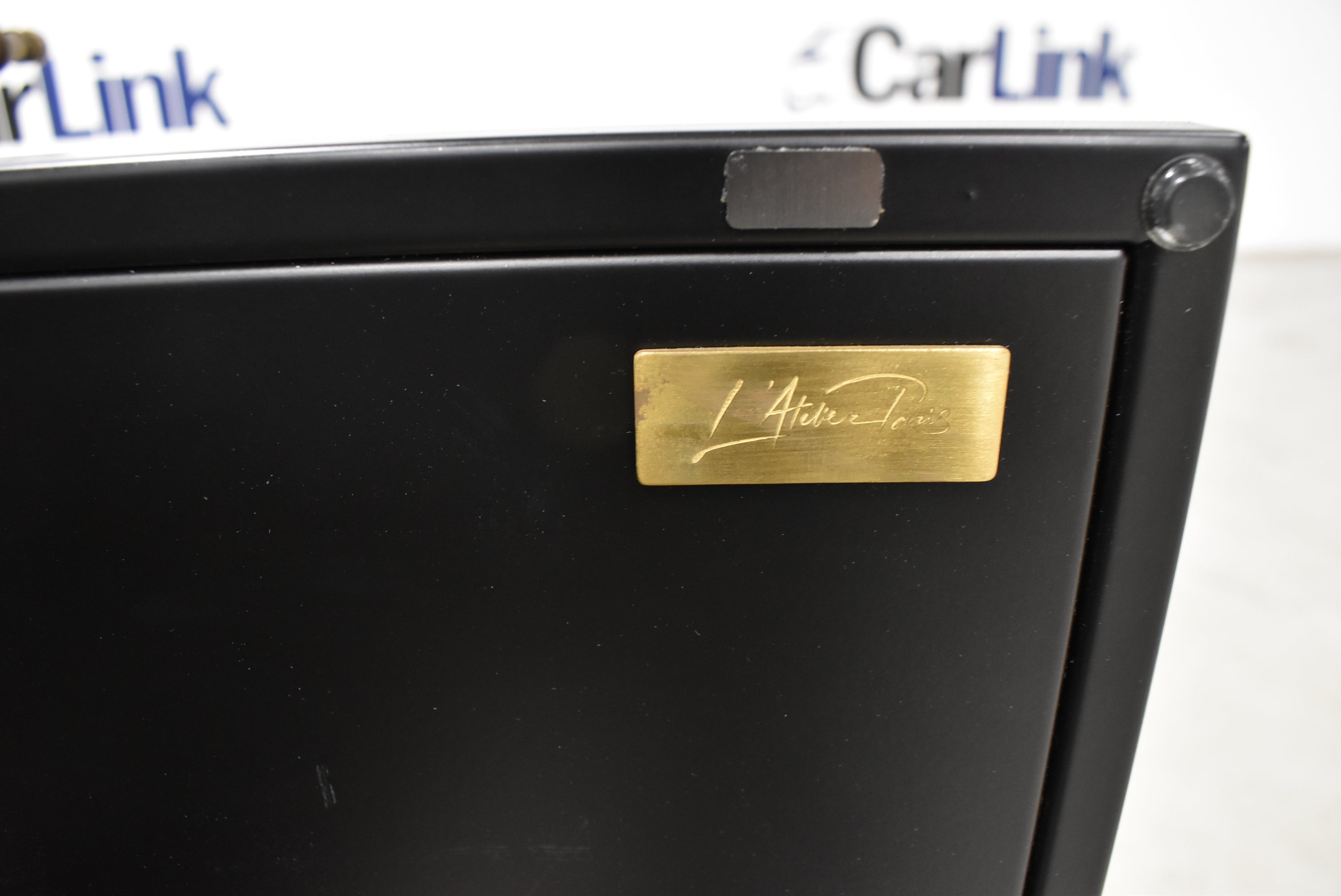 L'Atelier Paris Haute Design Le Classique Noir Matte Kitchen Cabinets with Cook Island