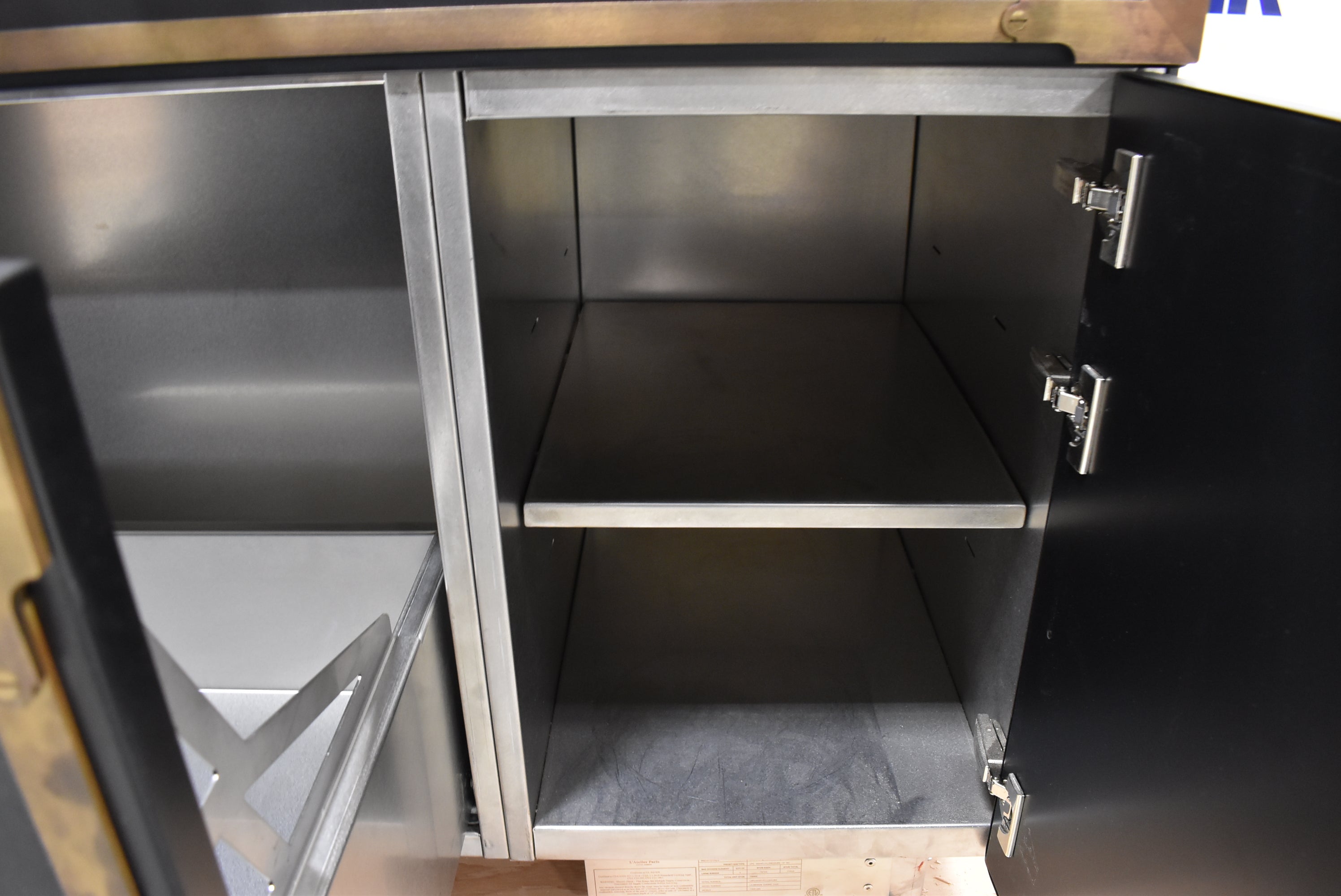 L'Atelier Paris Haute Design Le Classique Noir Matte Kitchen Cabinets with Cook Island