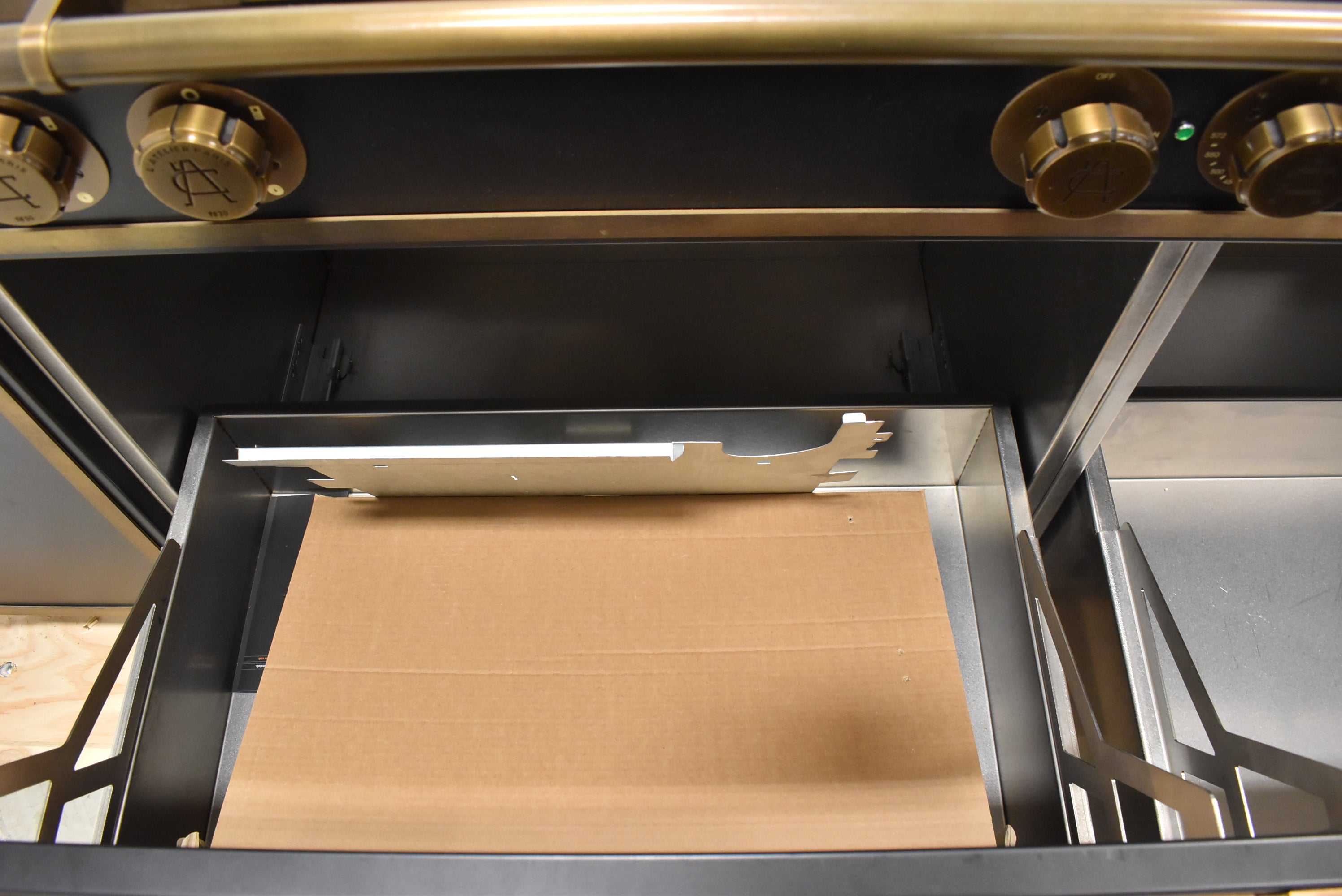 L'Atelier Paris Haute Design Le Classique Noir Matte Kitchen Cabinets with Cook Island