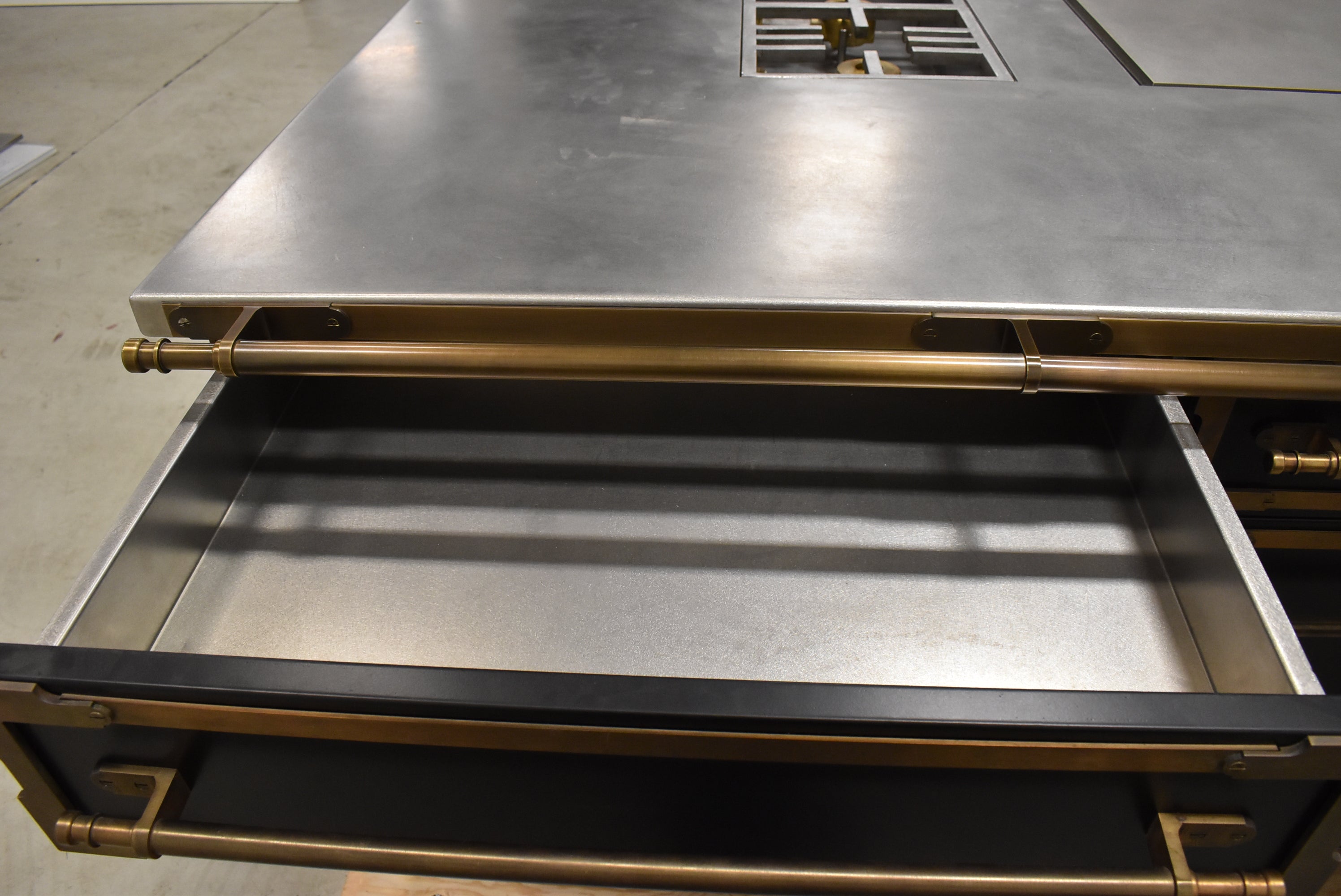 L'Atelier Paris Haute Design Le Classique Noir Matte Kitchen Cabinets with Cook Island