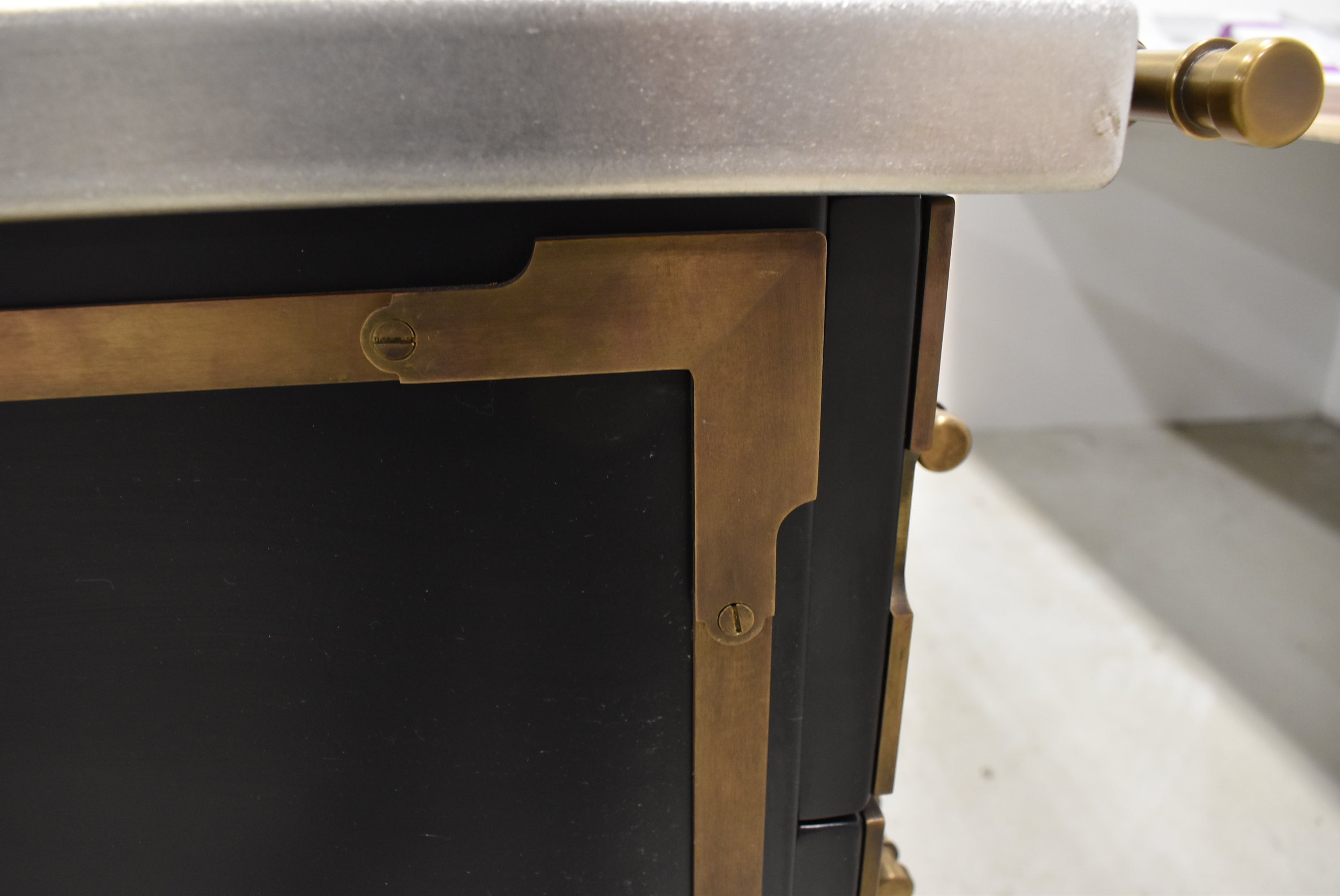 L'Atelier Paris Haute Design Le Classique Noir Matte Kitchen Cabinets with Cook Island
