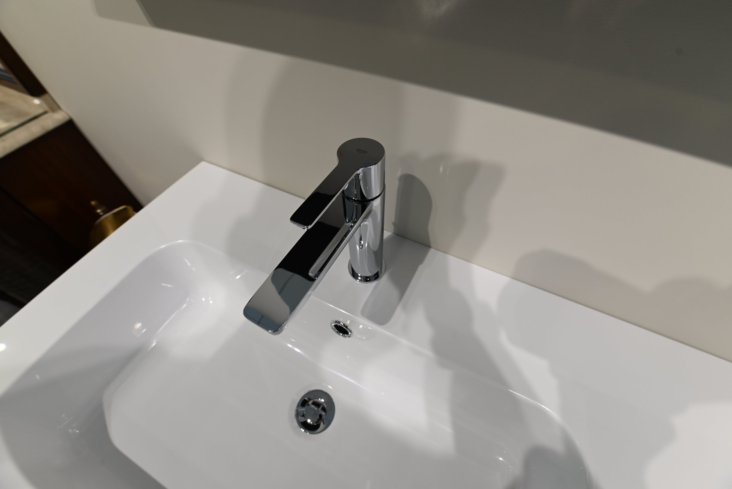 Modern 55.5" White Double Floating Vanity with Integrated Sinks
