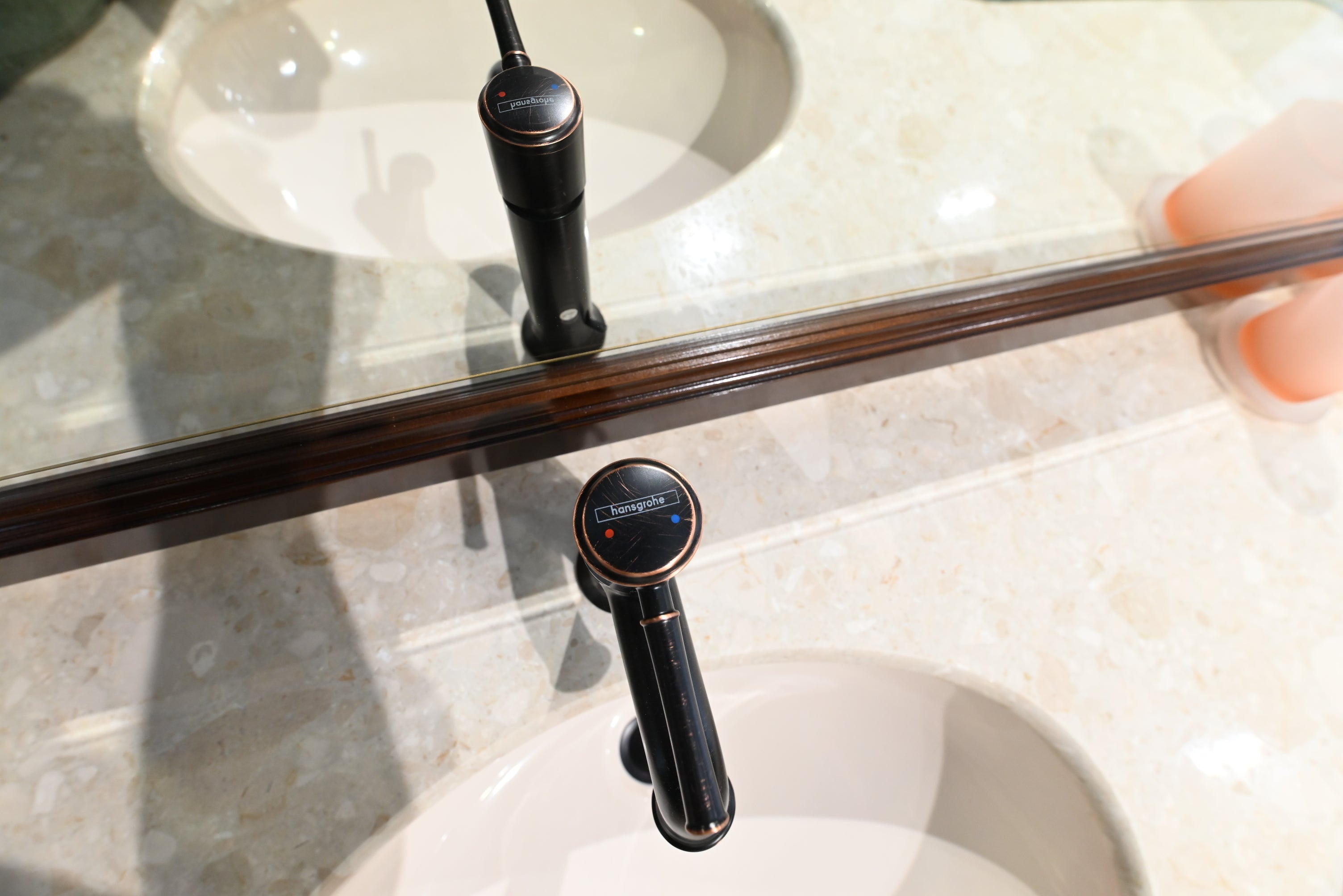 Traditional Cherry Wood 67" Single Vanity Station
