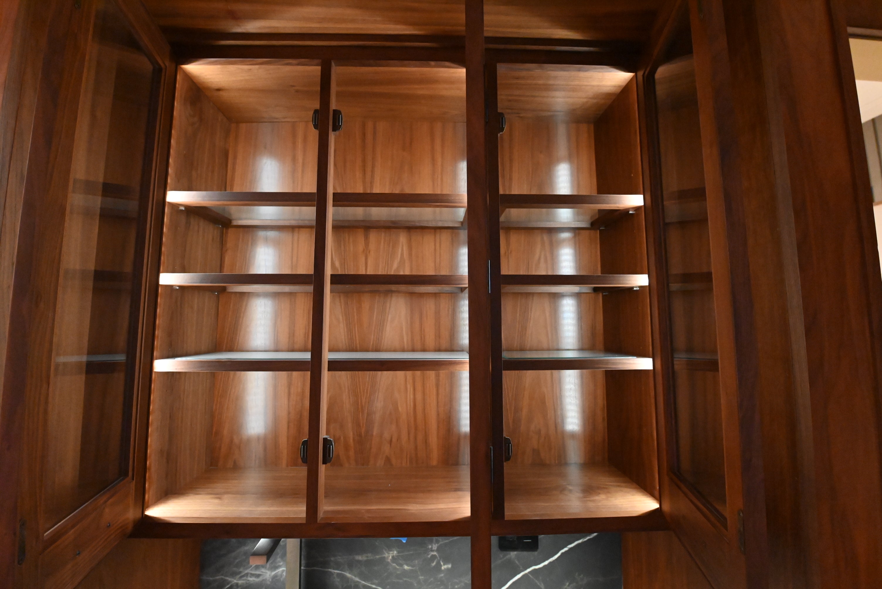 “The Marquee” Luxury Transitional Wet Wine Bar with Sub-Zero Undercounter Refrigerator