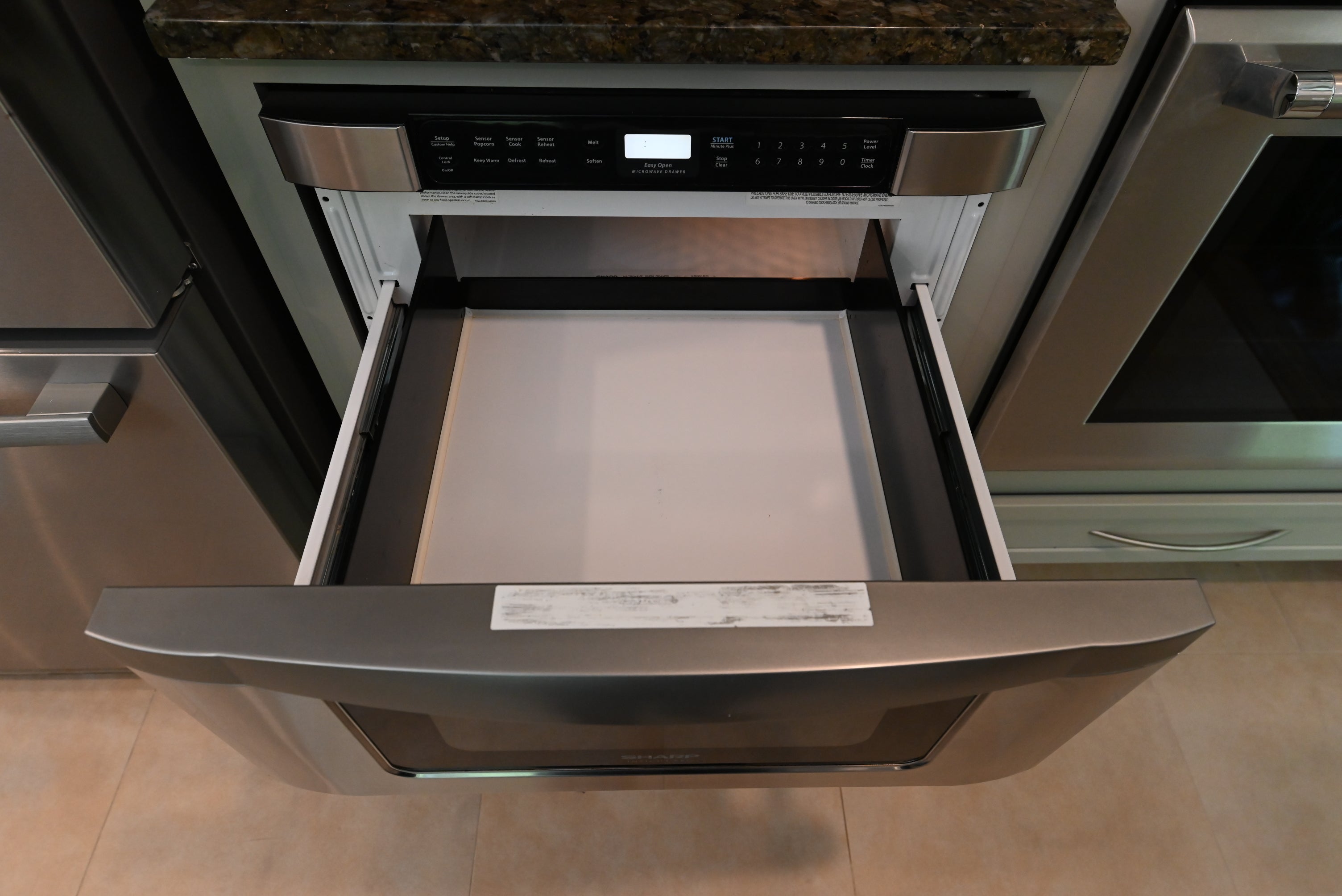 Thomasville Blue-Gray Transitional Kitchen with Appliances