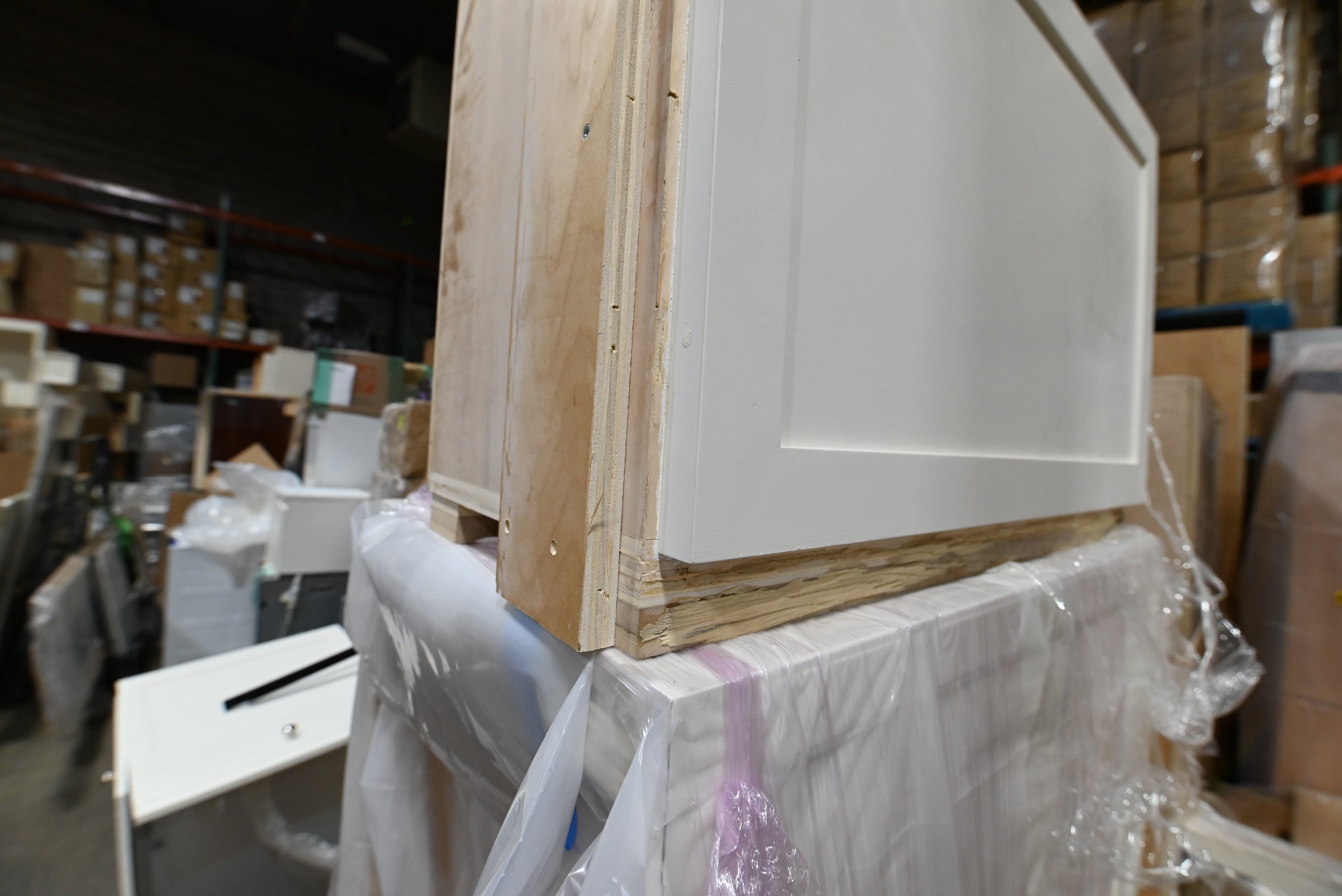 Custom Traditional White Partial Kitchen Cabinets