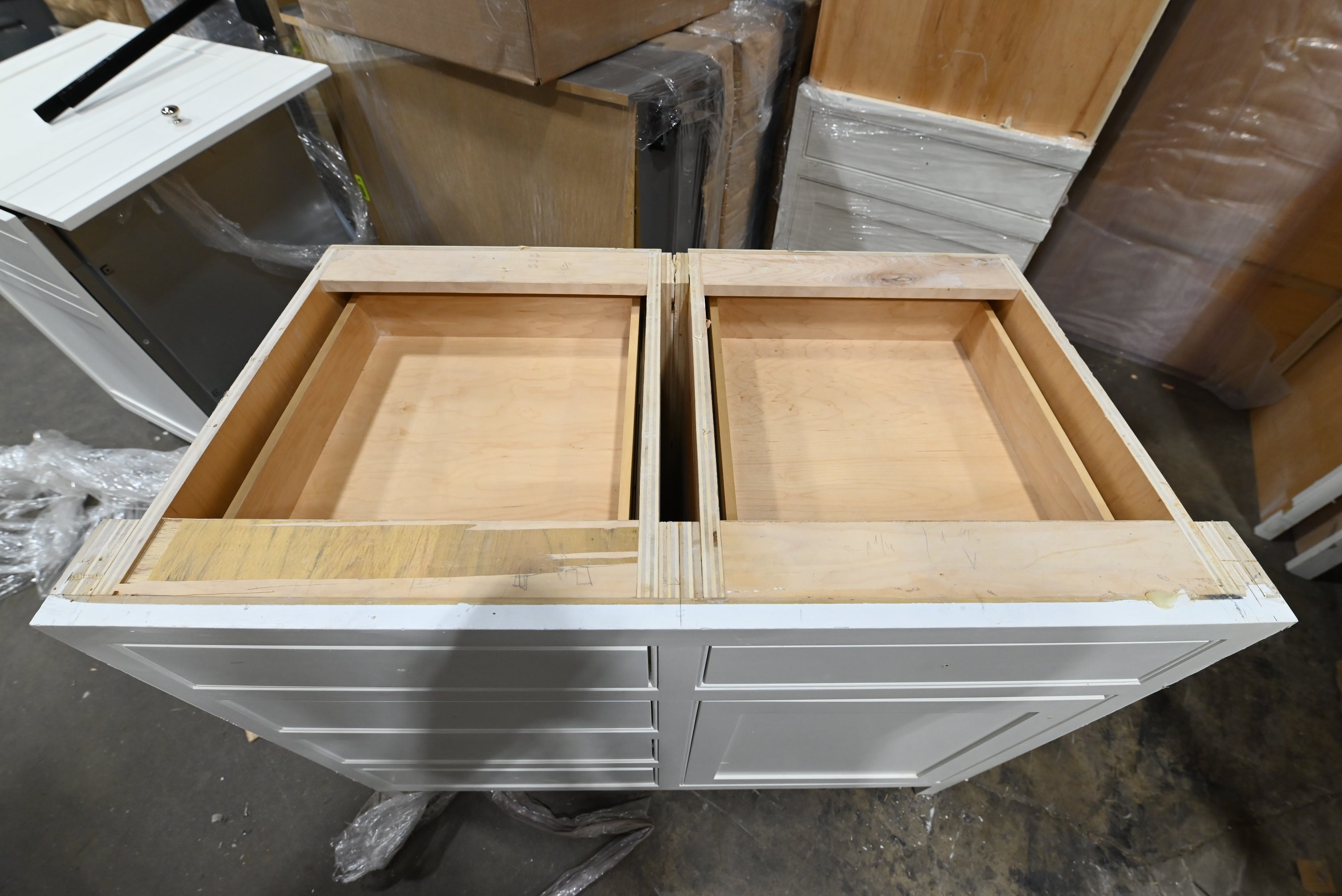 Custom Traditional White Partial Kitchen Cabinets