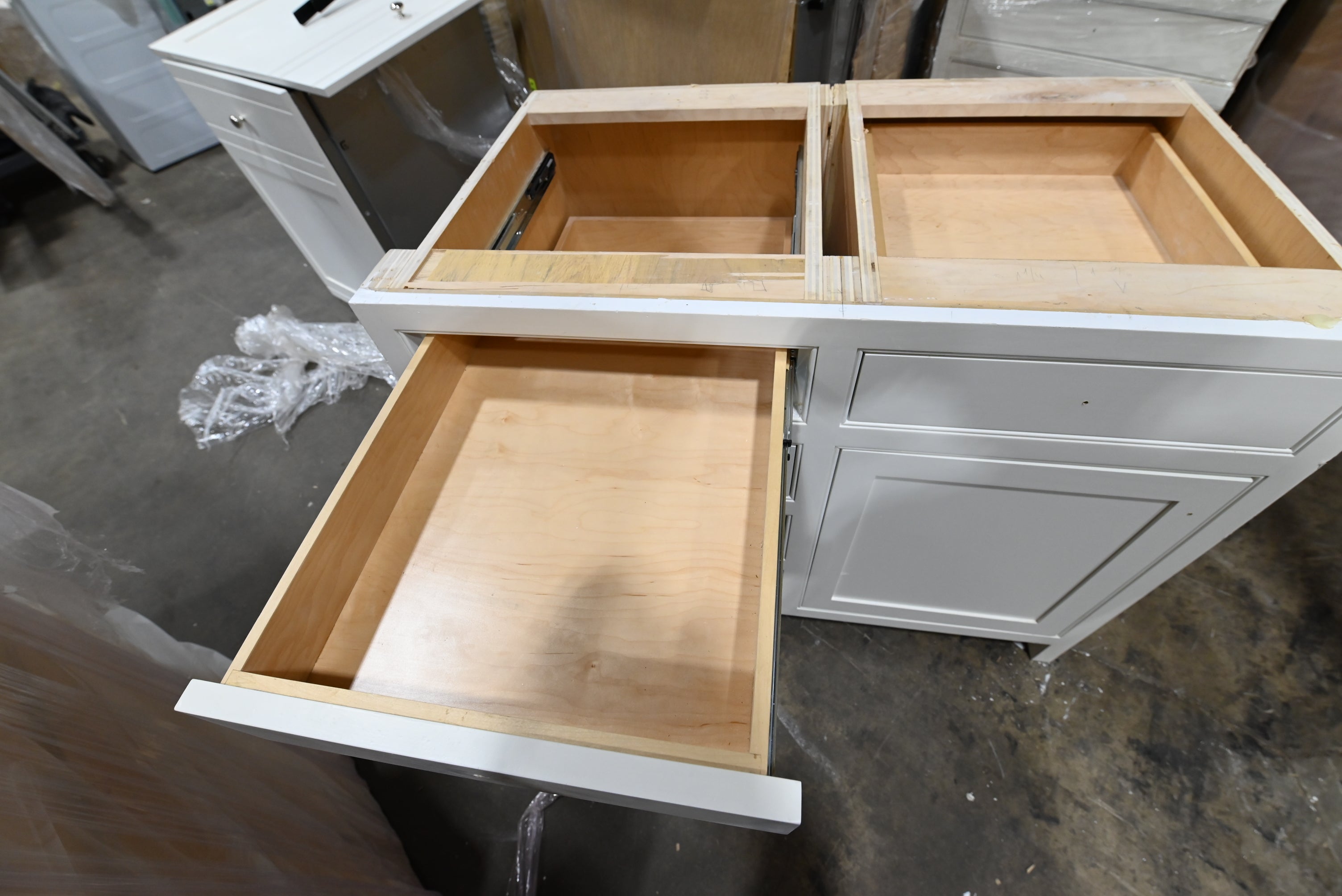 Custom Traditional White Partial Kitchen Cabinets