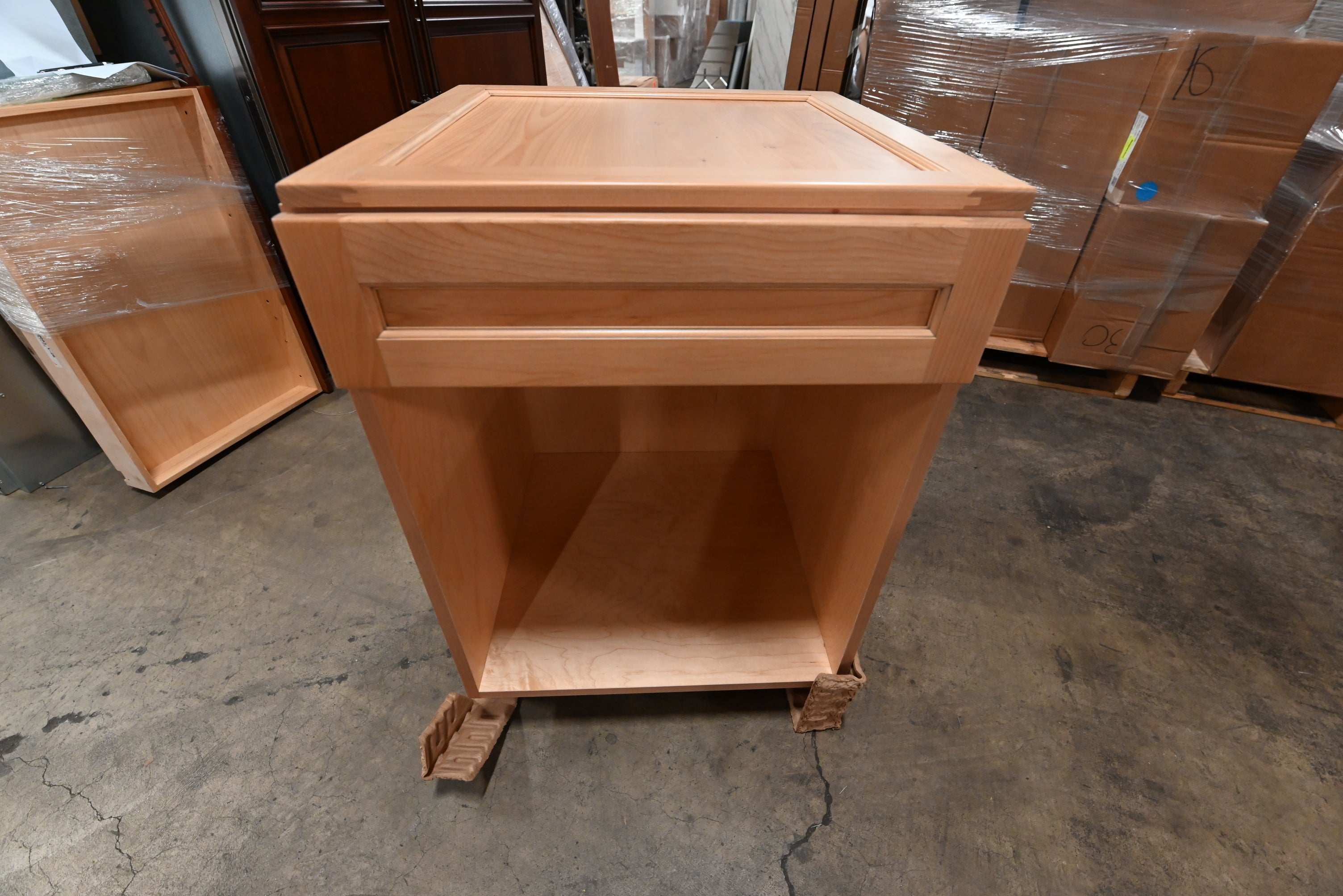 Luxury American-made kitchen cabinetry with rich natural wood grain