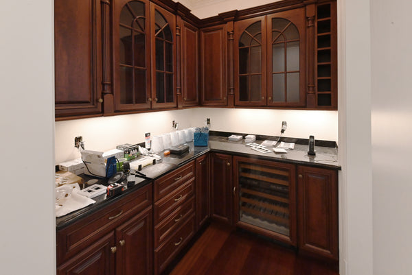 "The Chatsworth" Traditional Mahogany Stained Wood Butler's Pantry