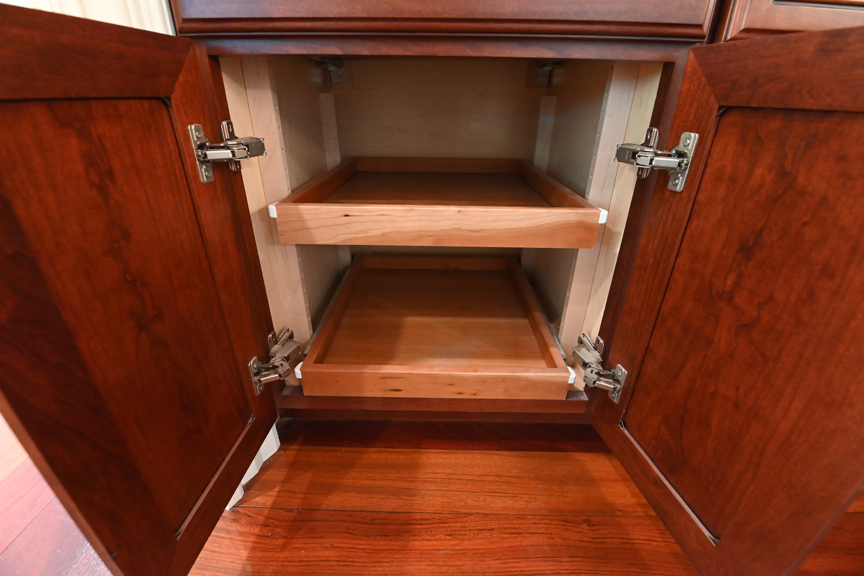 "The Chatsworth" Traditional Mahogany Stained Wood Butler's Pantry