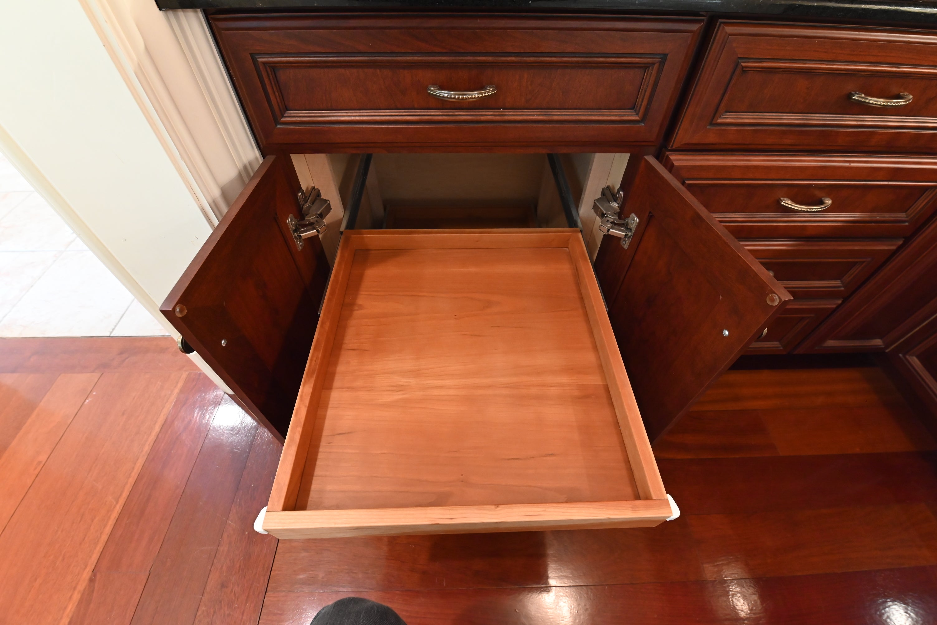 "The Chatsworth" Traditional Mahogany Stained Wood Butler's Pantry