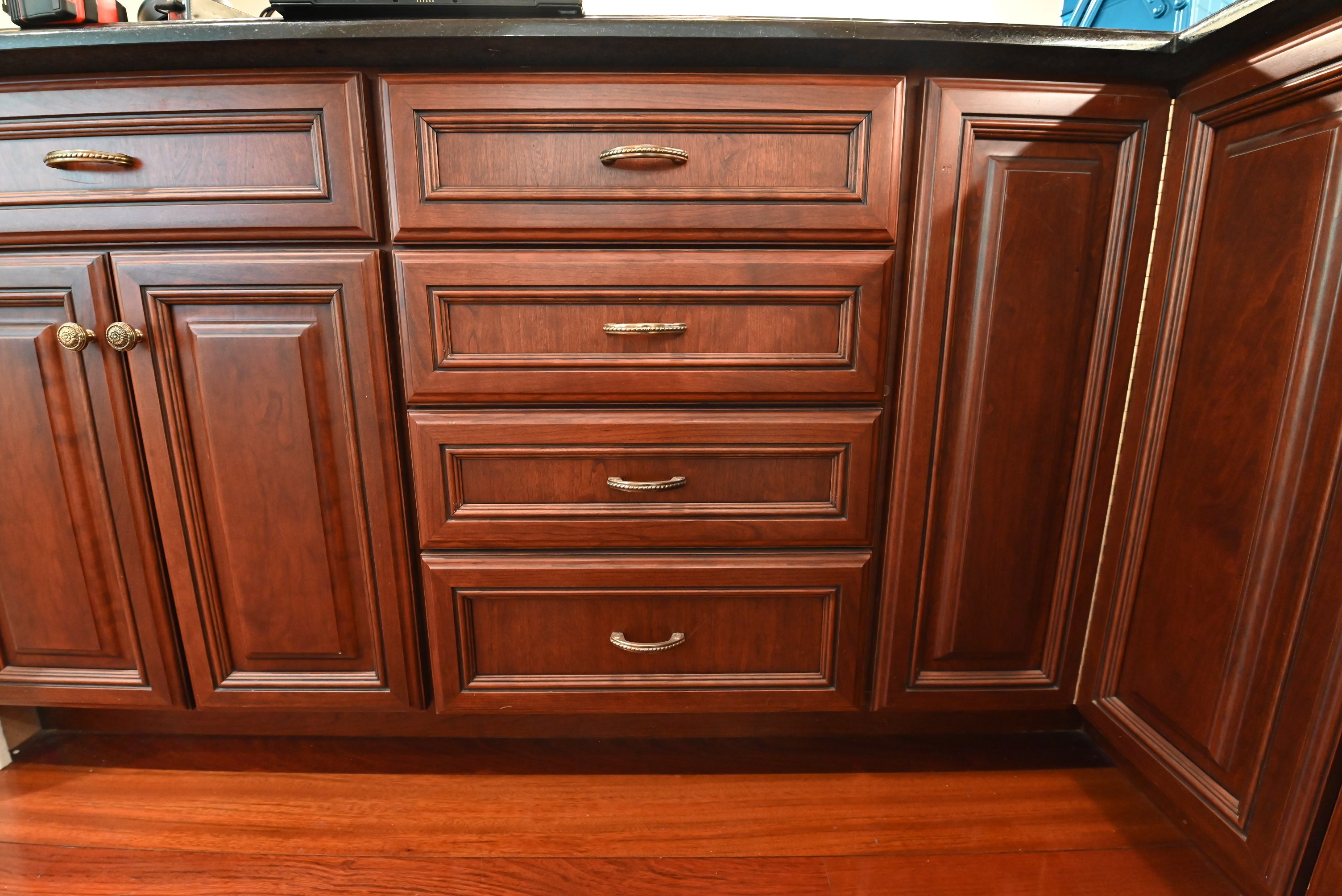 "The Chatsworth" Traditional Mahogany Stained Wood Butler's Pantry