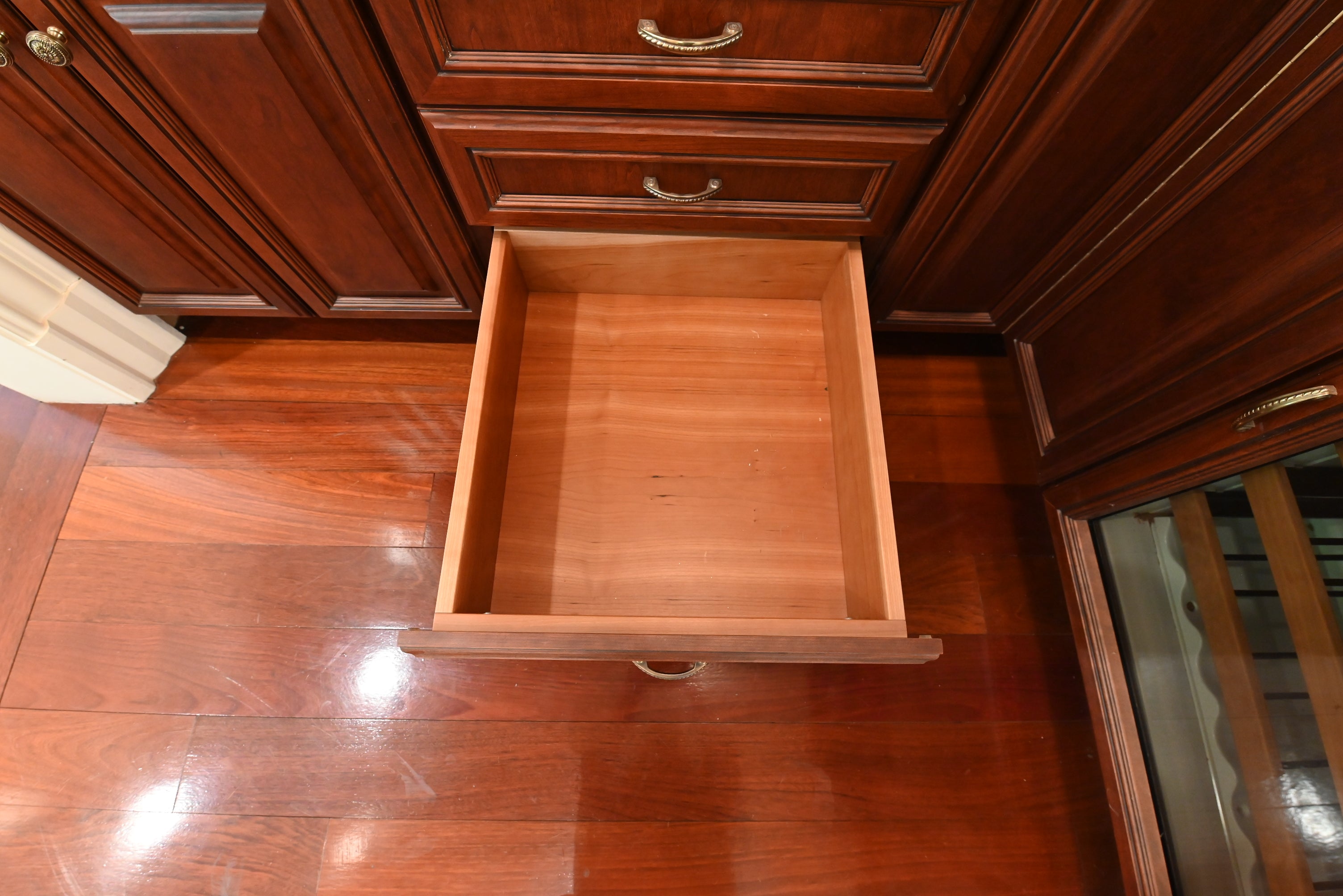 "The Chatsworth" Traditional Mahogany Stained Wood Butler's Pantry