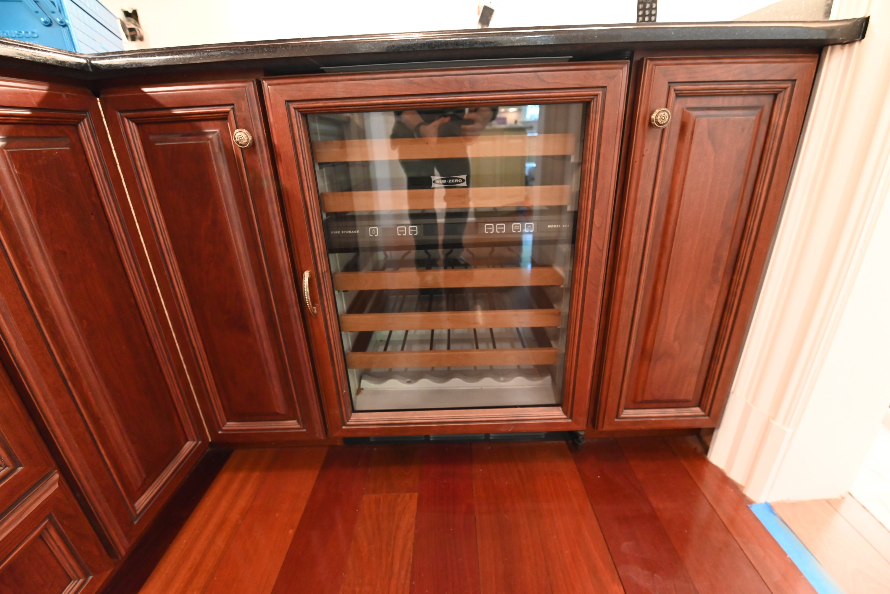 "The Chatsworth" Traditional Mahogany Stained Wood Butler's Pantry