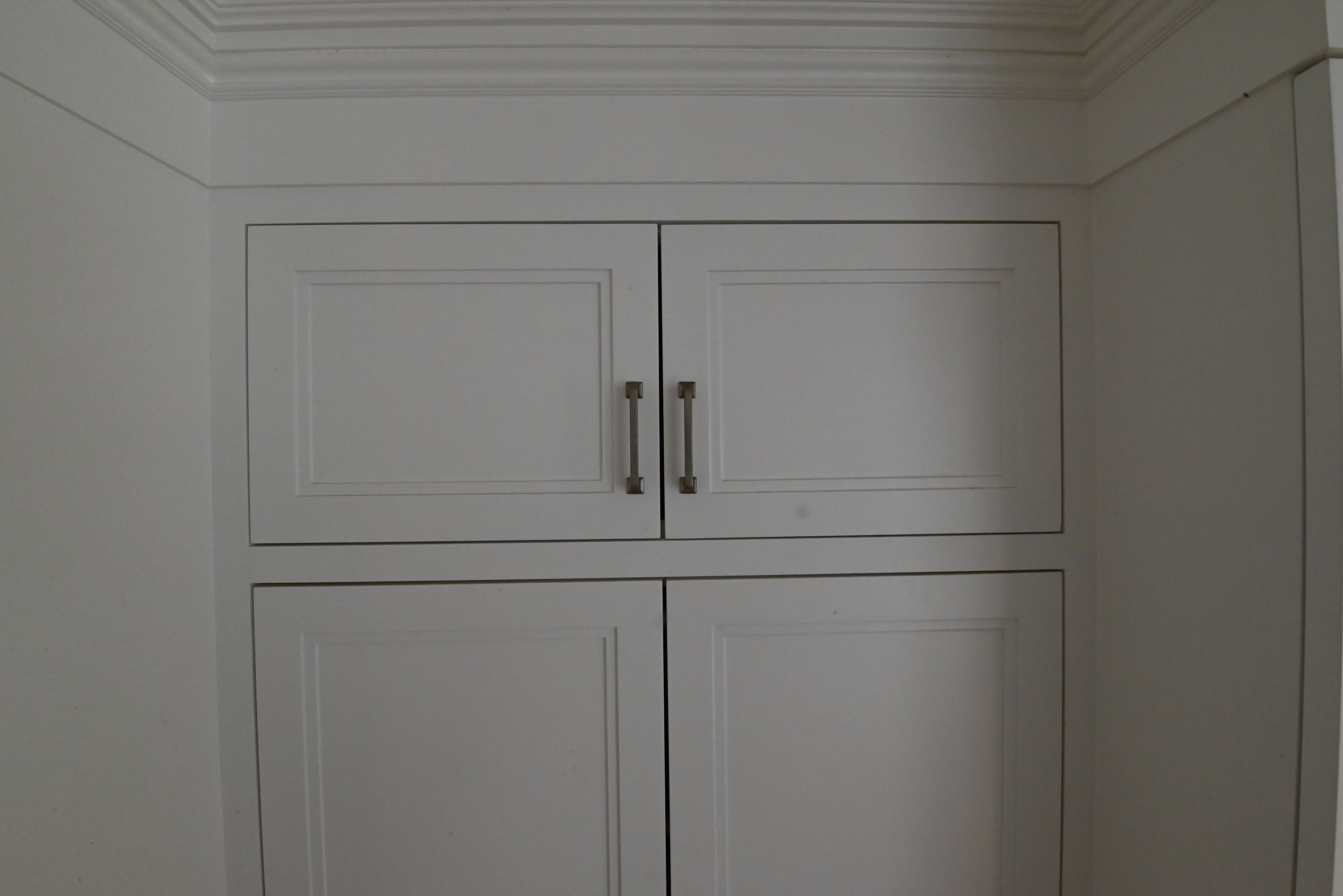 "The Abercorn" Transitional White Kitchen with Island & 48" Wolf Range