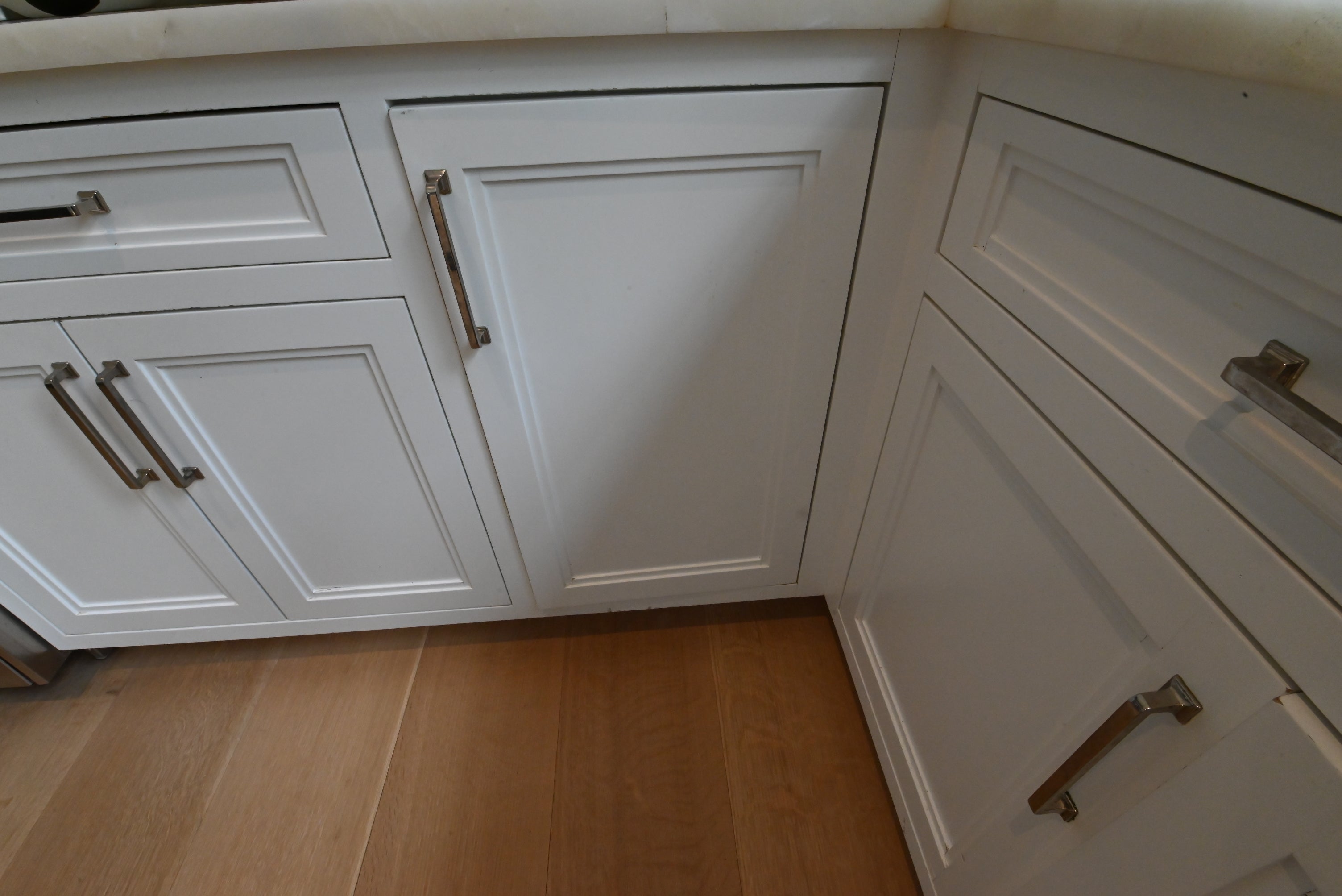 "The Abercorn" Transitional White Kitchen with Island & 48" Wolf Range