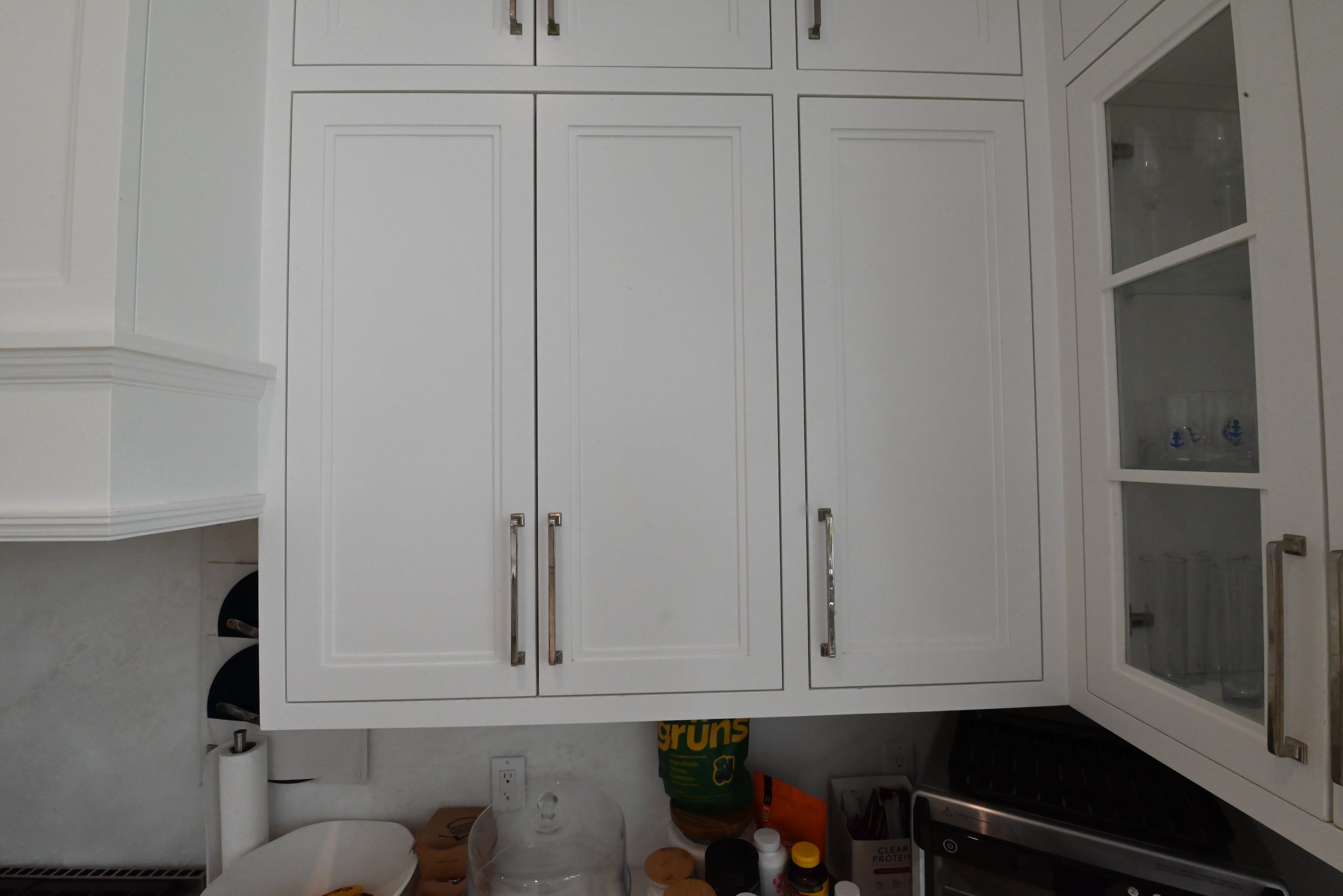 "The Abercorn" Transitional White Kitchen with Island & 48" Wolf Range