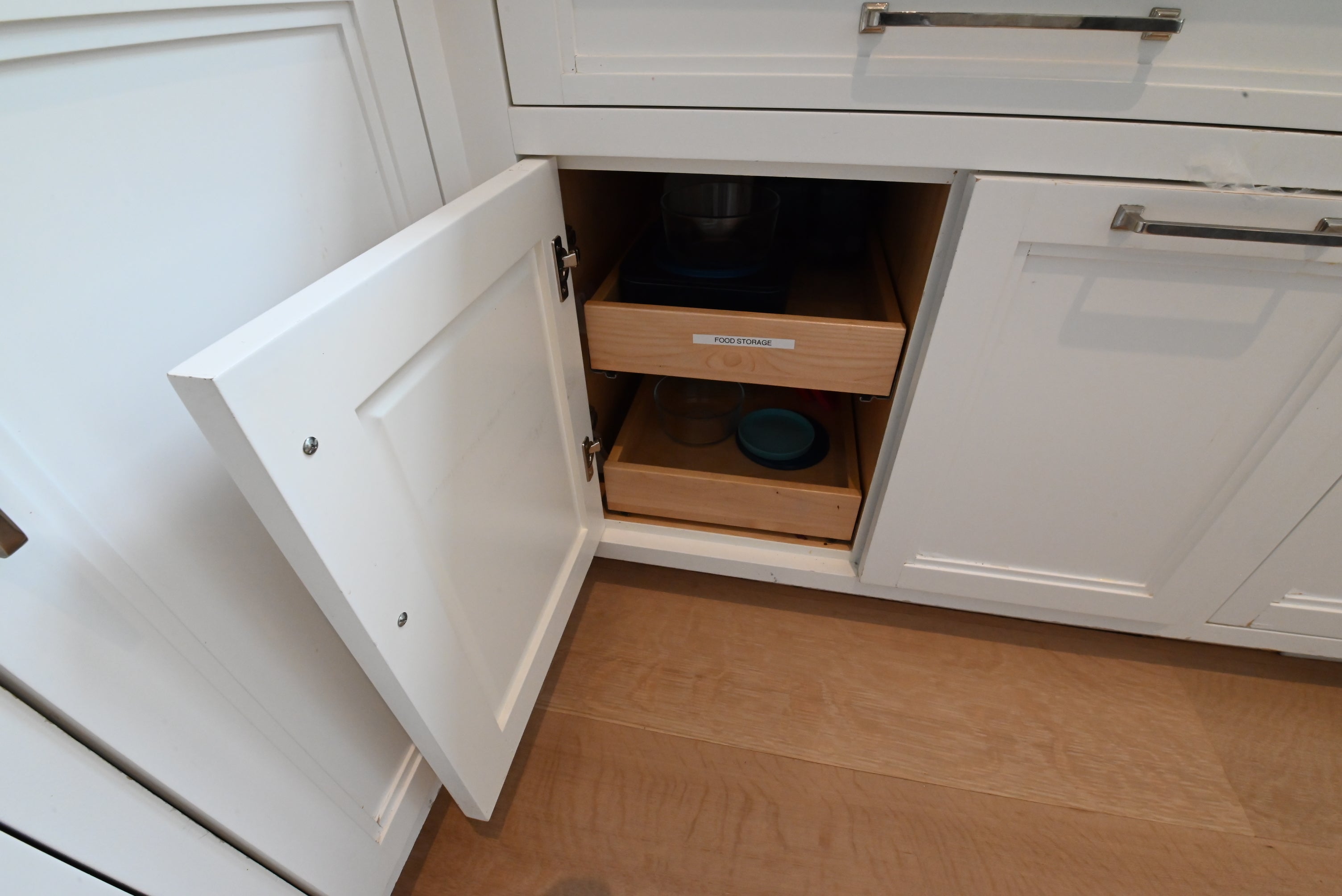 "The Abercorn" Transitional White Kitchen with Island & 48" Wolf Range