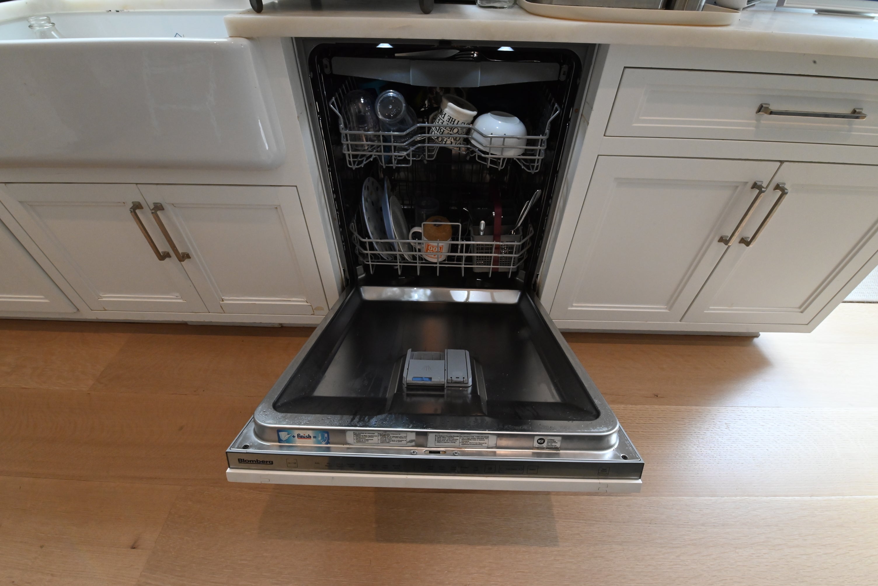 "The Abercorn" Transitional White Kitchen with Island & 48" Wolf Range