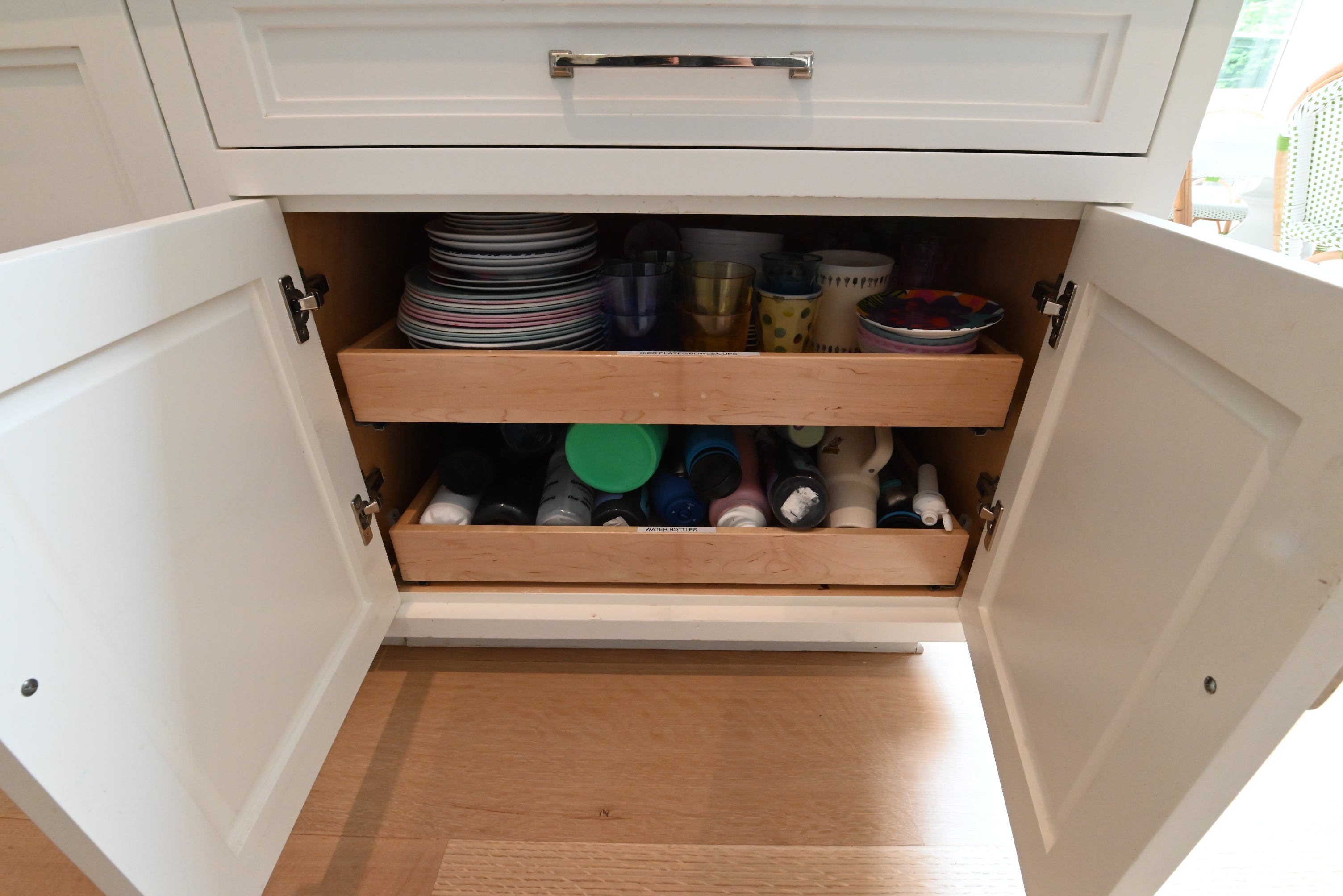 "The Abercorn" Transitional White Kitchen with Island & 48" Wolf Range