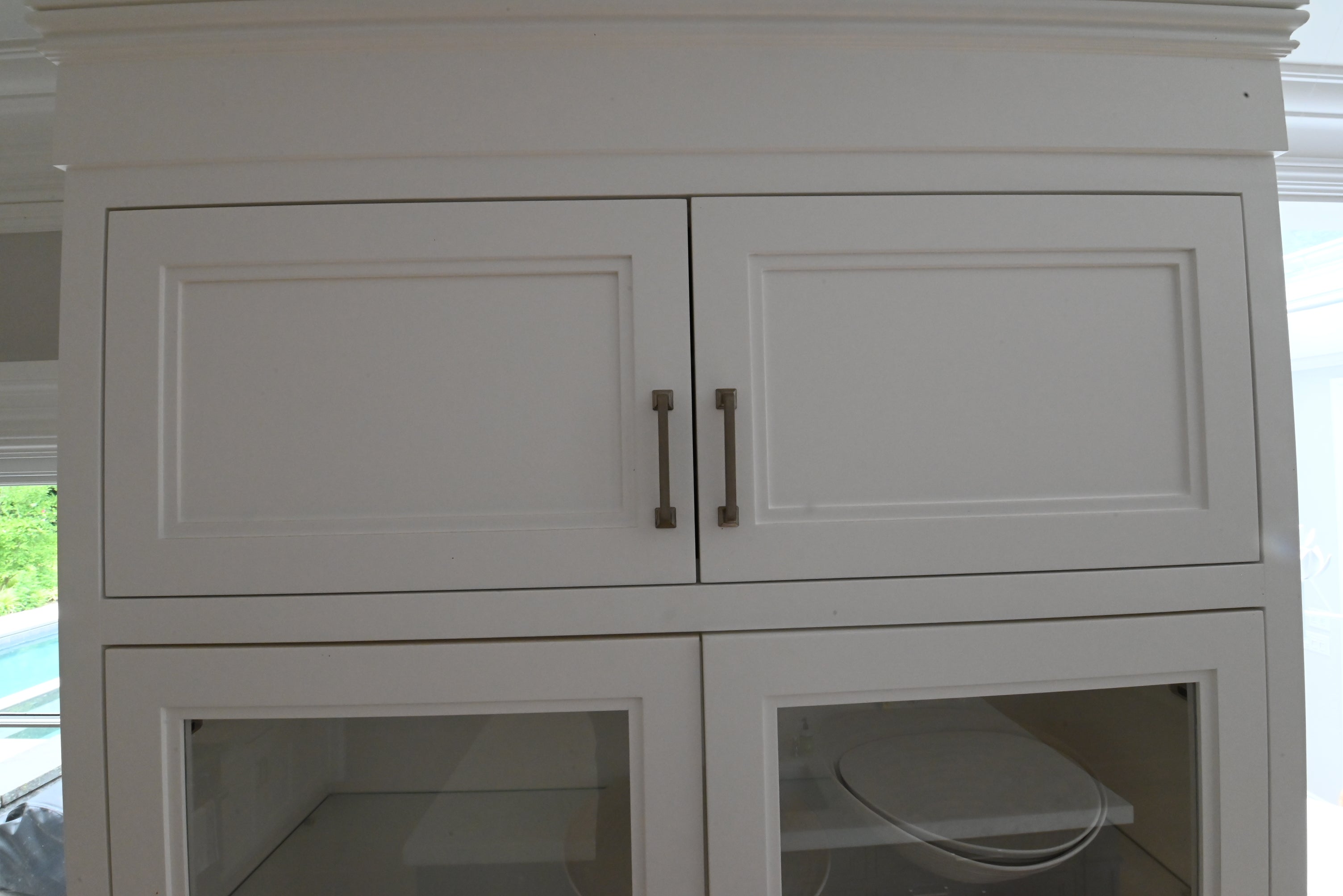 "The Abercorn" Transitional White Kitchen with Island & 48" Wolf Range