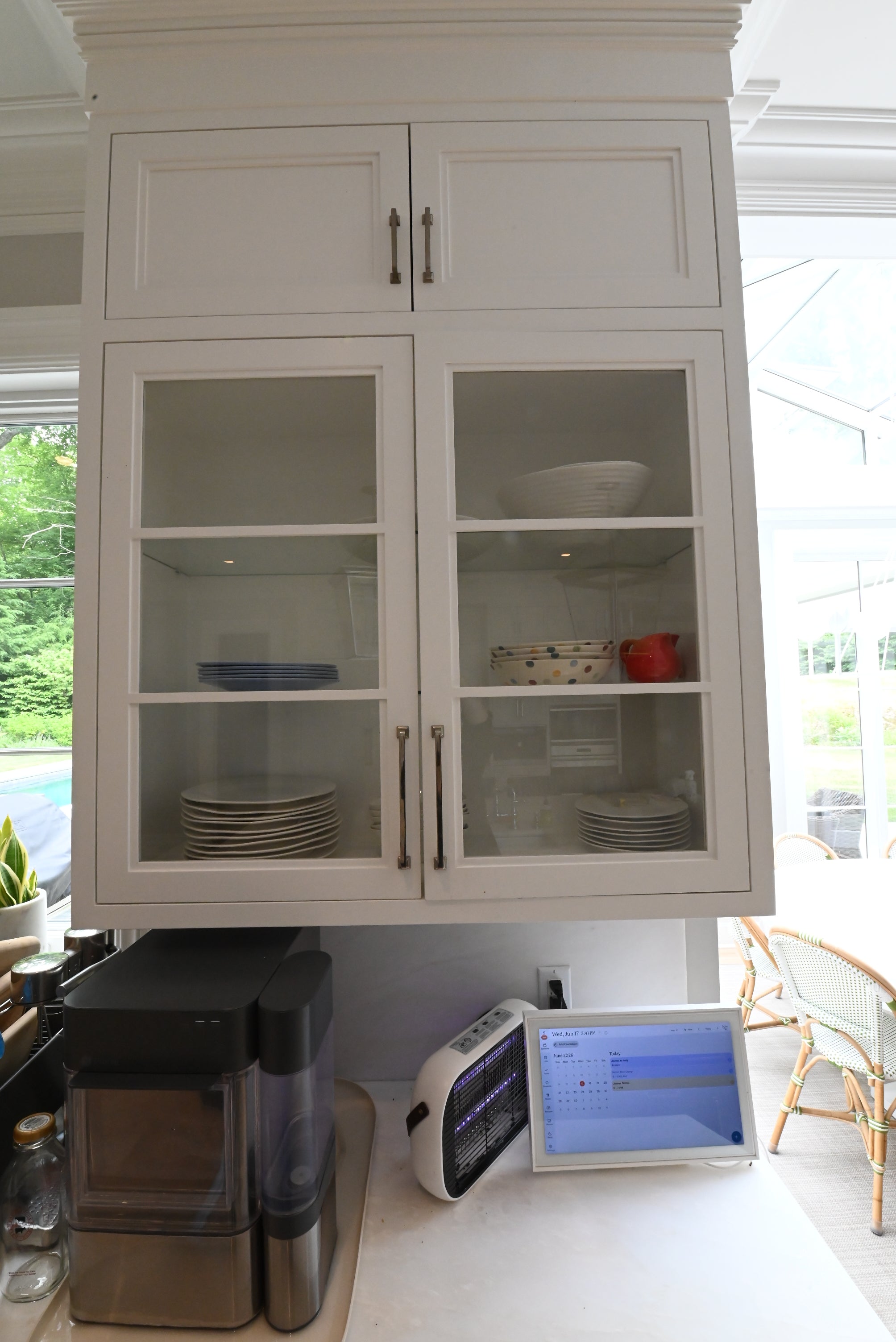 "The Abercorn" Transitional White Kitchen with Island & 48" Wolf Range