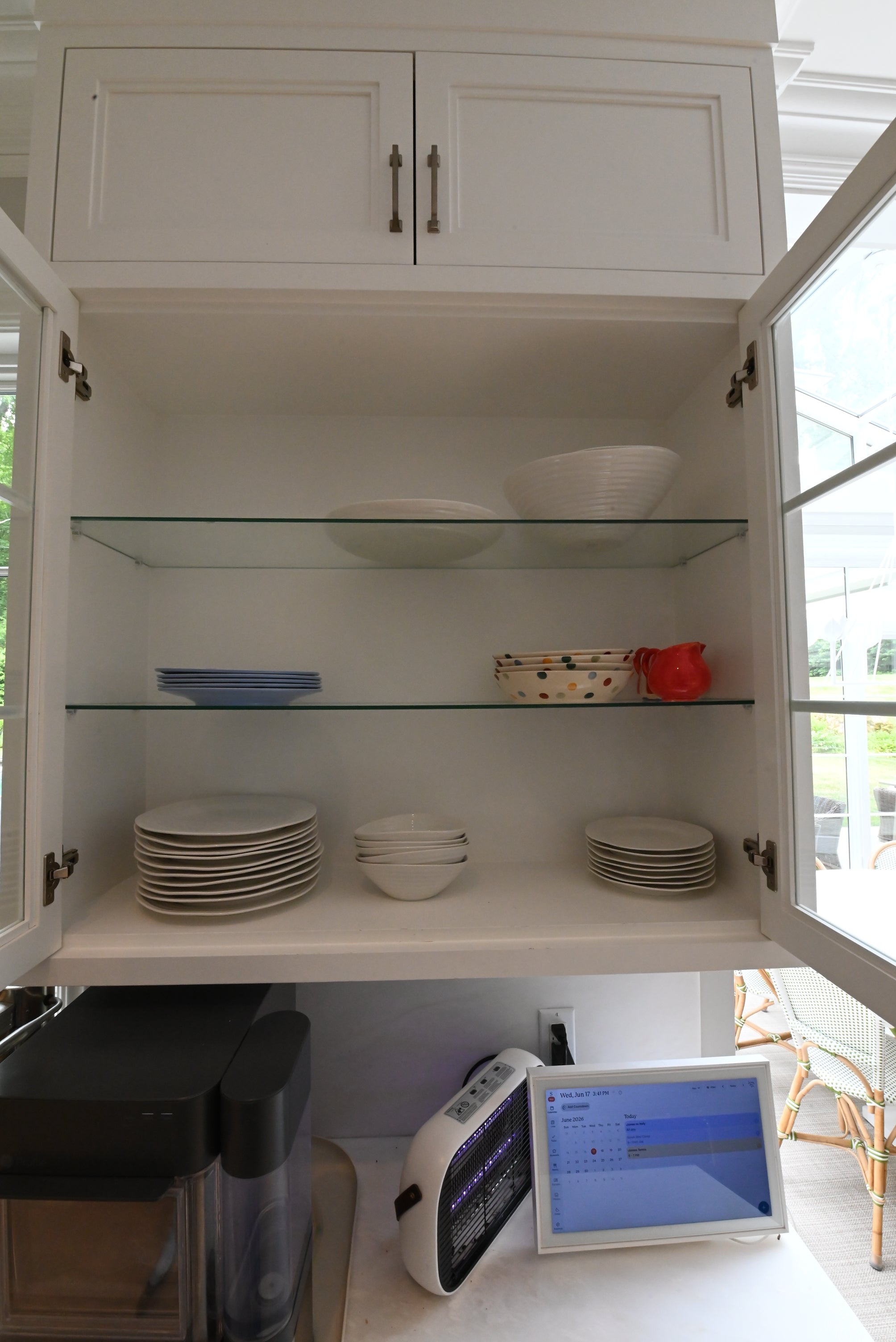 "The Abercorn" Transitional White Kitchen with Island & 48" Wolf Range