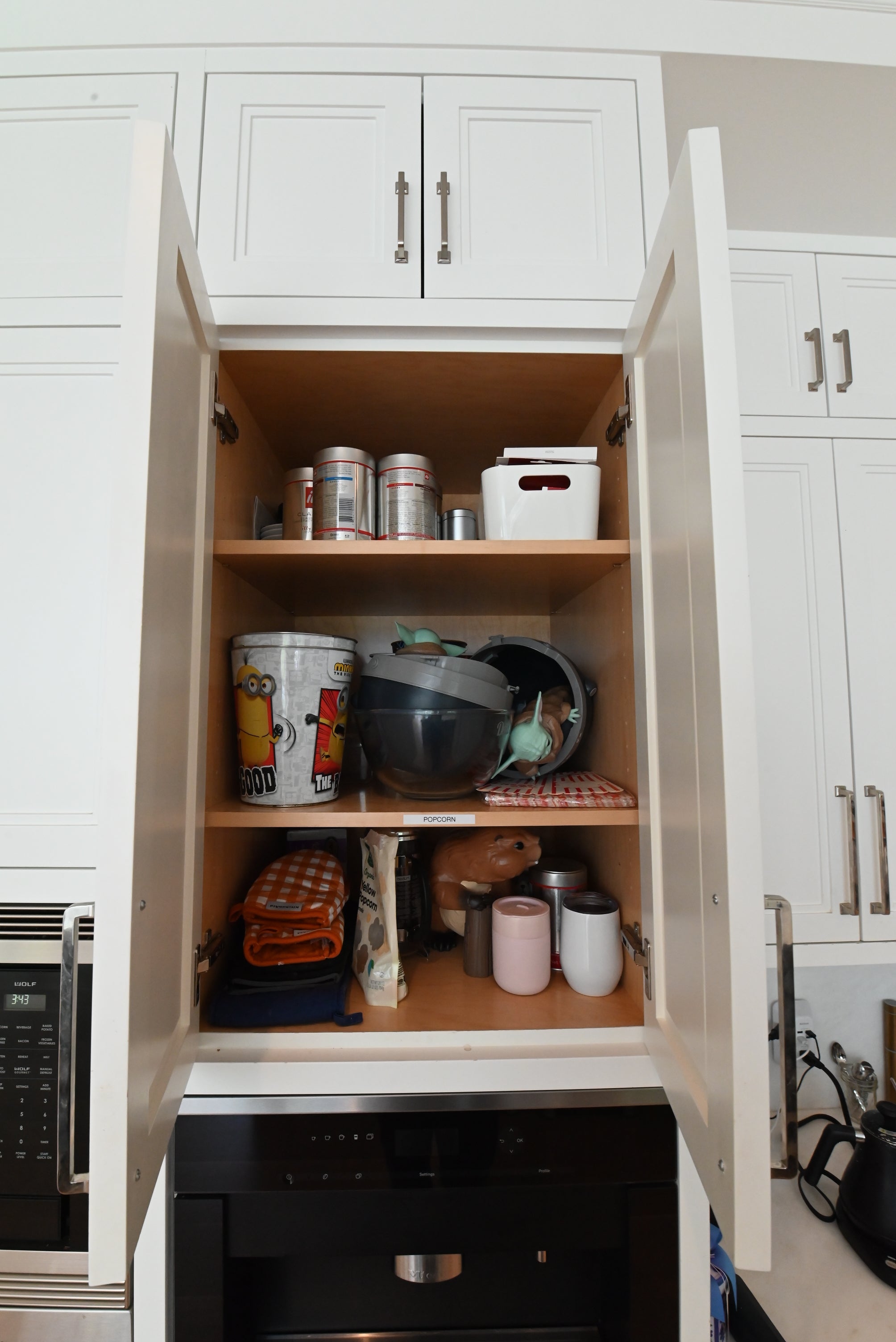 "The Abercorn" Transitional White Kitchen with Island & 48" Wolf Range