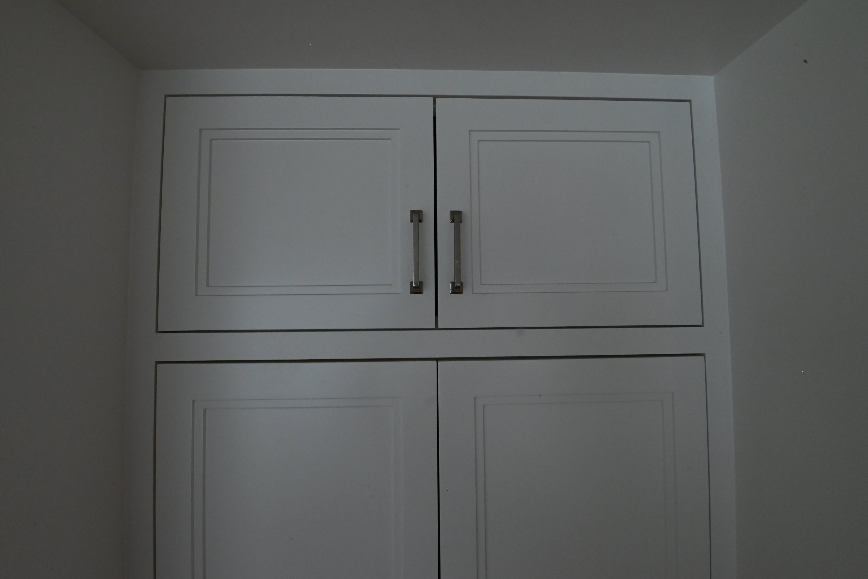 "The Abercorn" Transitional White Kitchen with Island & 48" Wolf Range