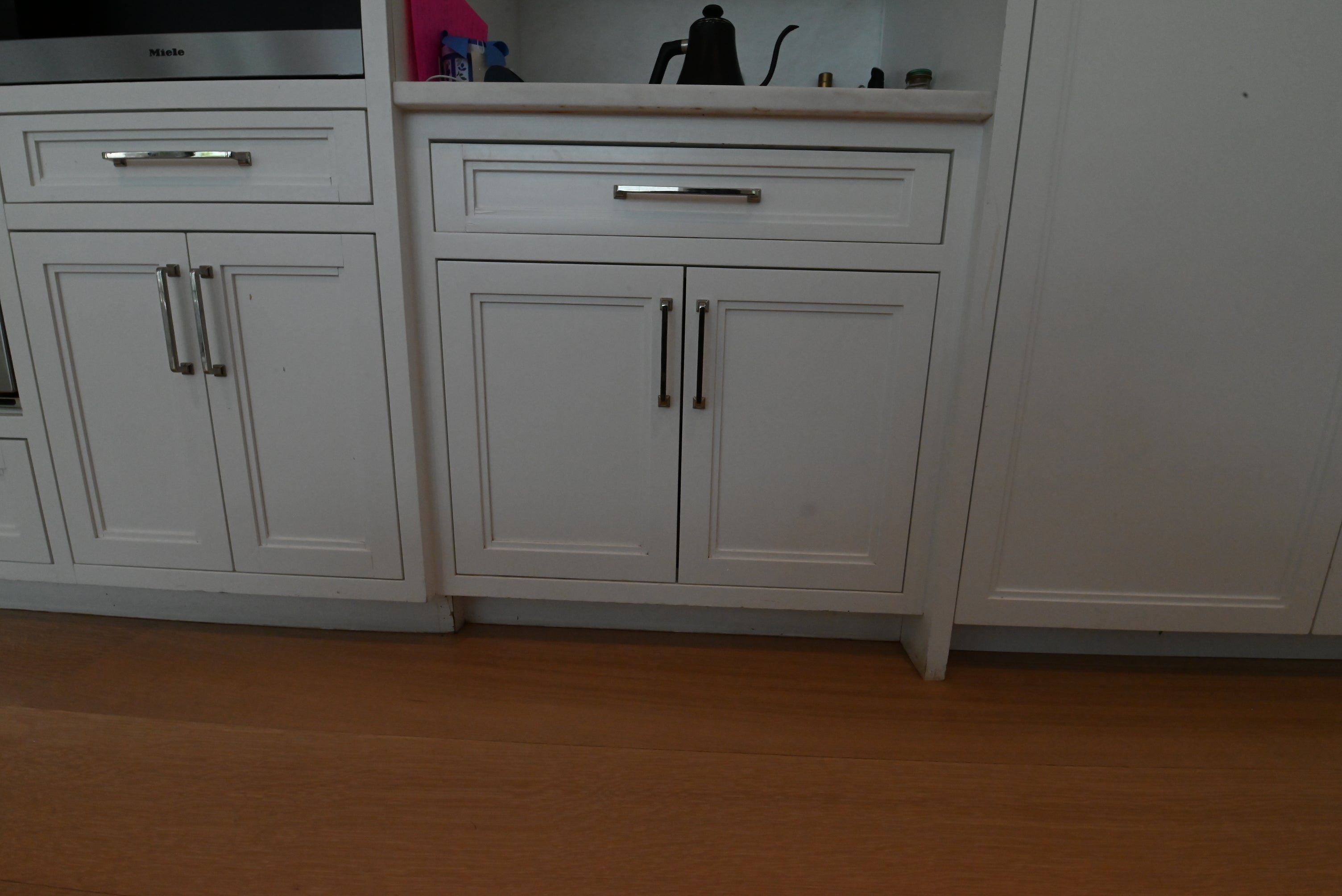 "The Abercorn" Transitional White Kitchen with Island & 48" Wolf Range