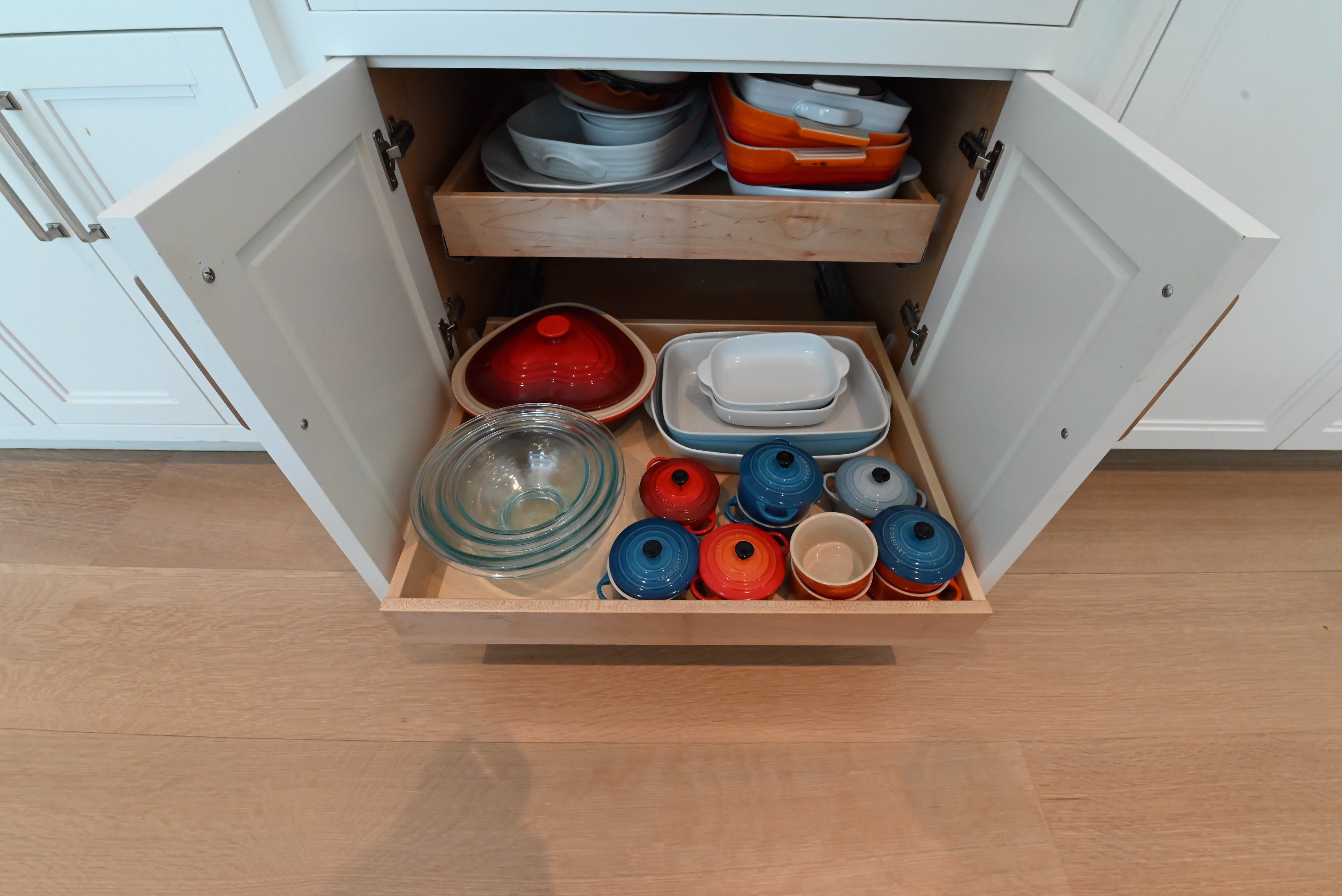 "The Abercorn" Transitional White Kitchen with Island & 48" Wolf Range