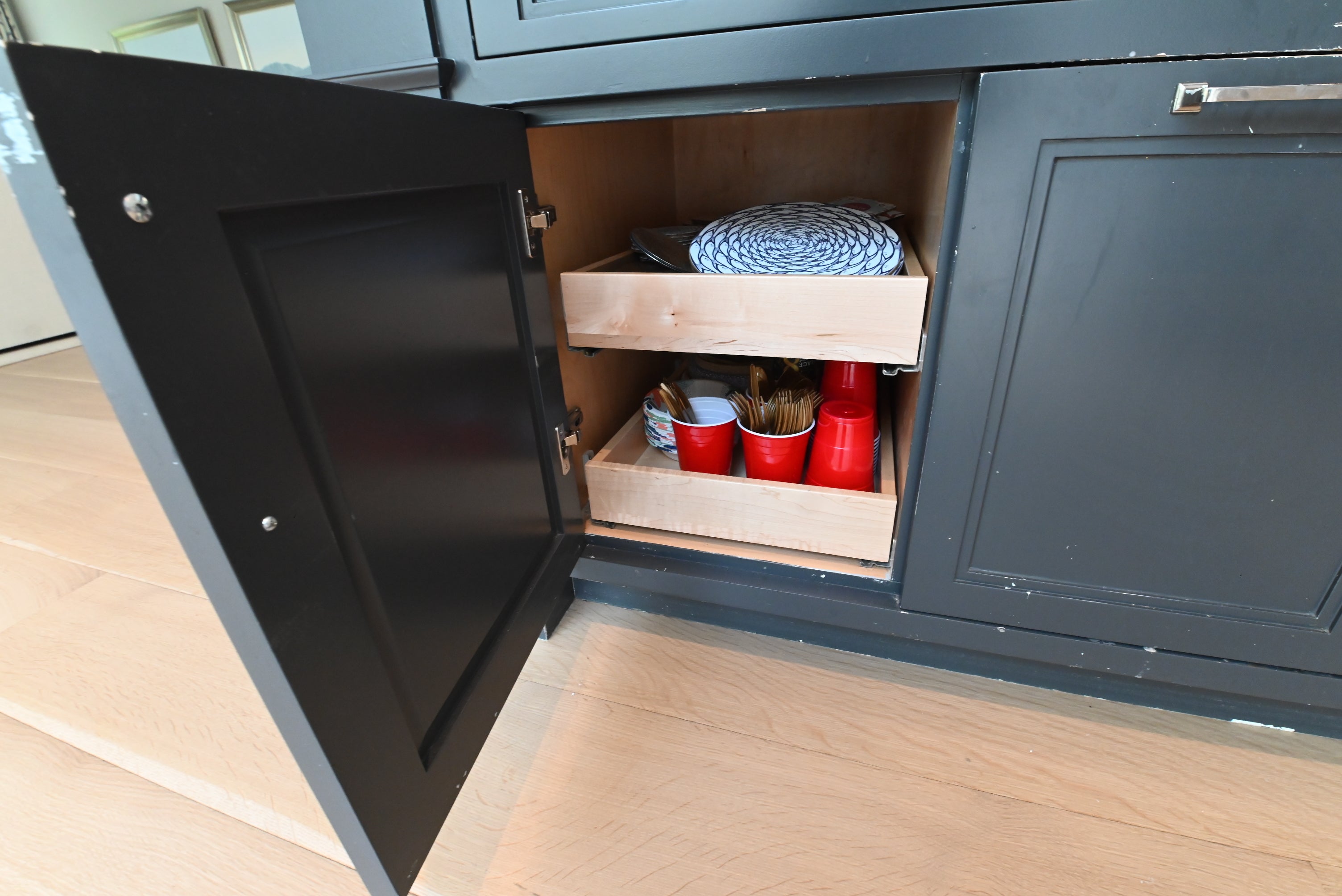 "The Abercorn" Transitional White Kitchen with Island & 48" Wolf Range