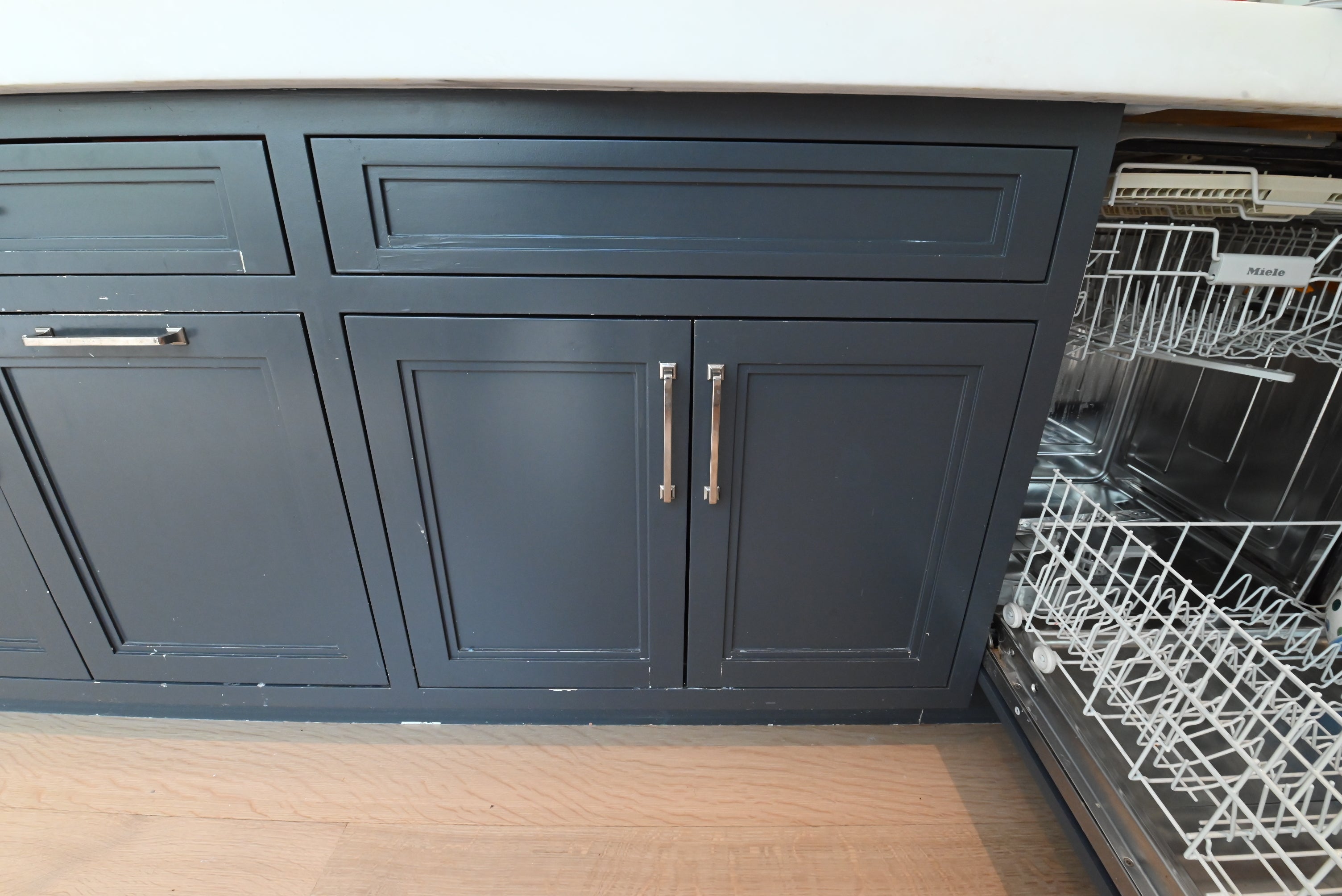 "The Abercorn" Transitional White Kitchen with Island & 48" Wolf Range