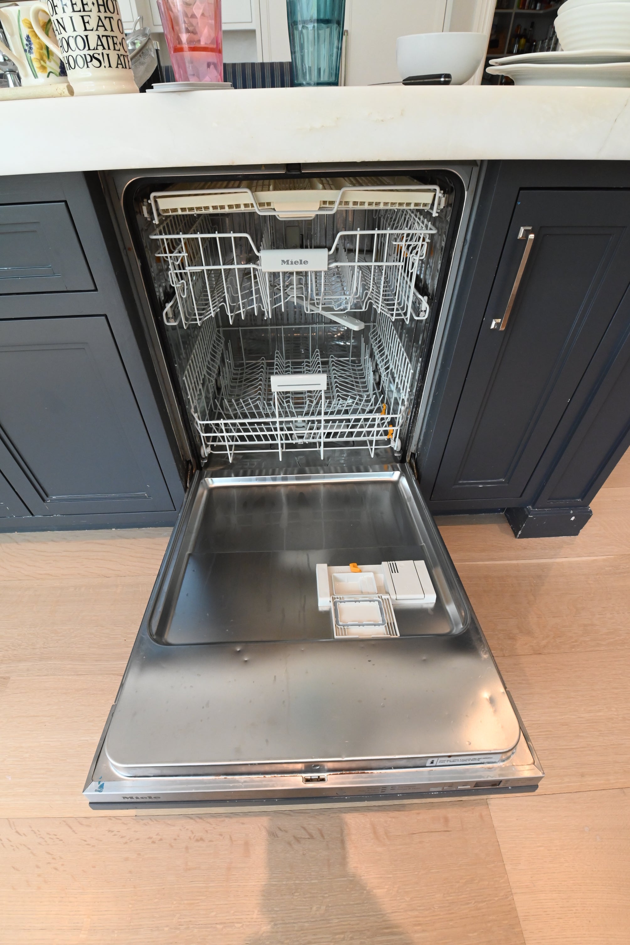 "The Abercorn" Transitional White Kitchen with Island & 48" Wolf Range
