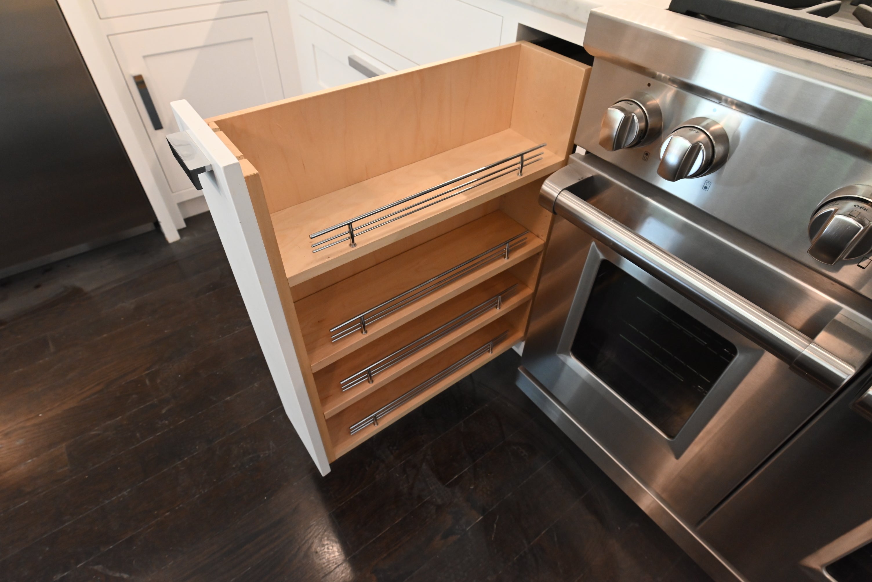 “The Pembroke” Transitional White Kitchen with Island, Wolf & Sub-Zero Appliances