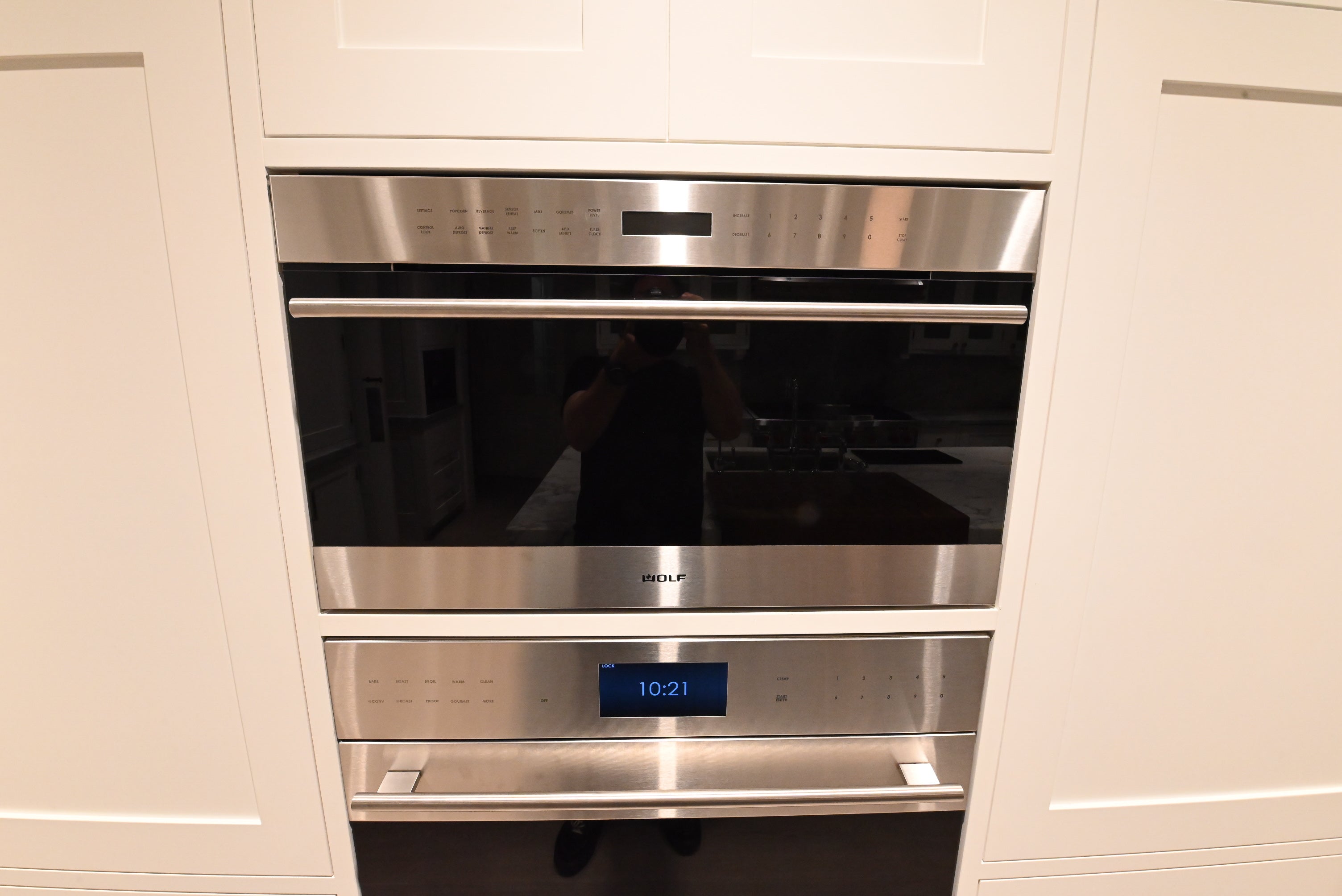 "The Windermere" Transitional White Kitchen with Island & Sub-Zero 648PROG