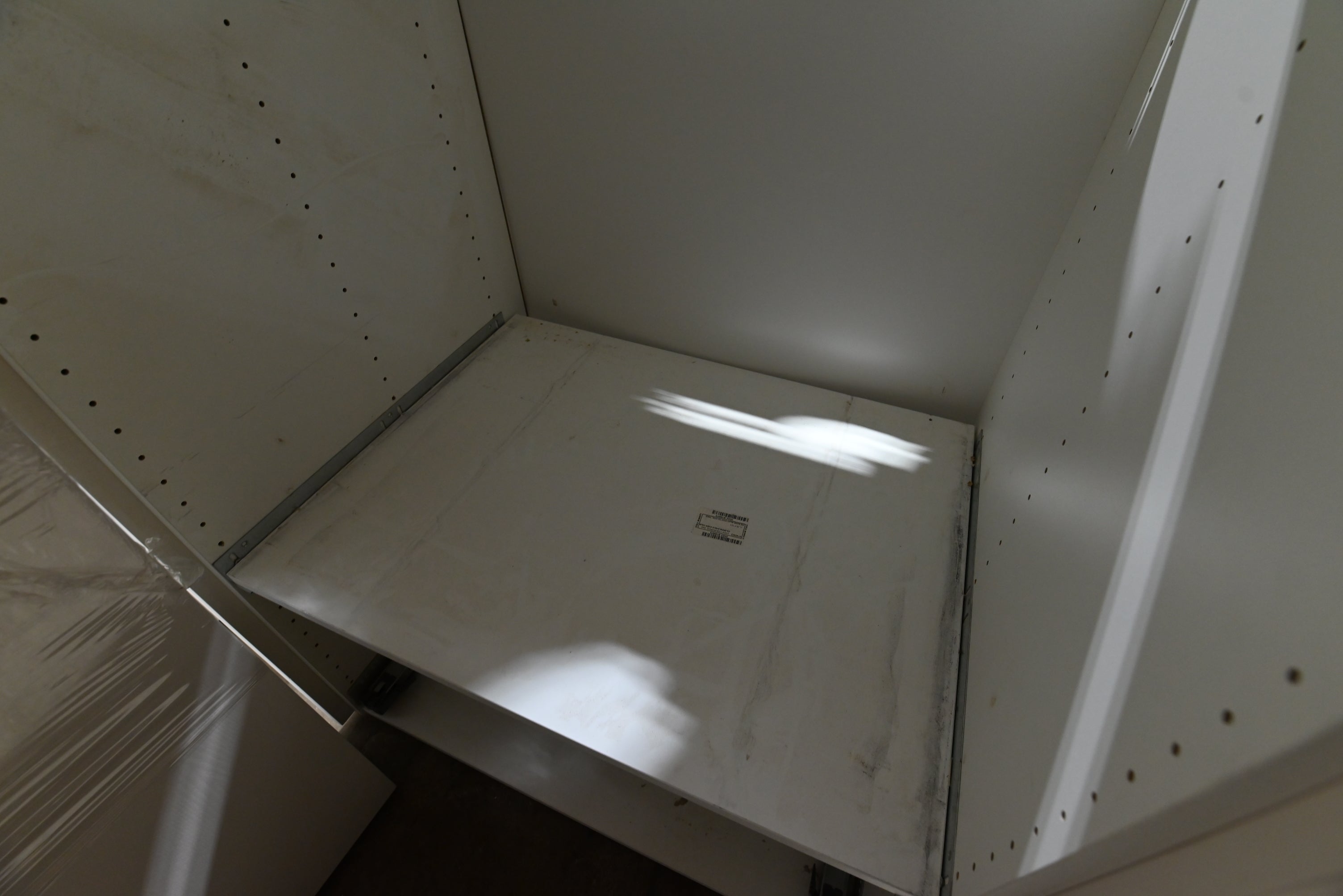 Reform Modern White Partial Kitchen Cabinets with Marble Countertop, Sink and Faucet