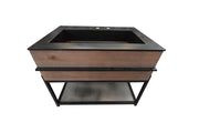 Birex 30" Modern Wood Veneer Floating Vanity with Black Integrated Sink Top