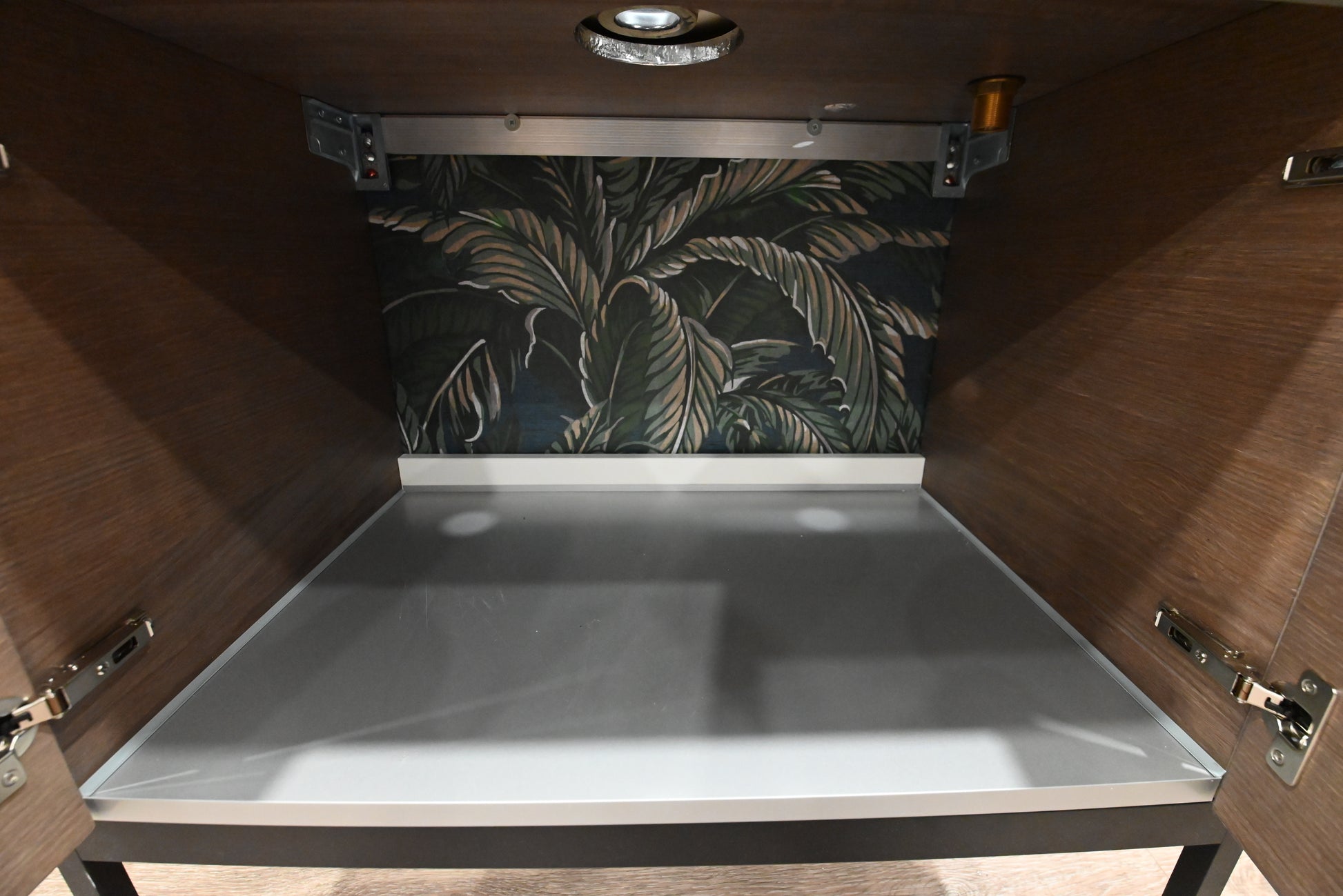 Birex 30" Modern Wall Mount Vanity with Black Top Mount Vessel Sink and Faucet