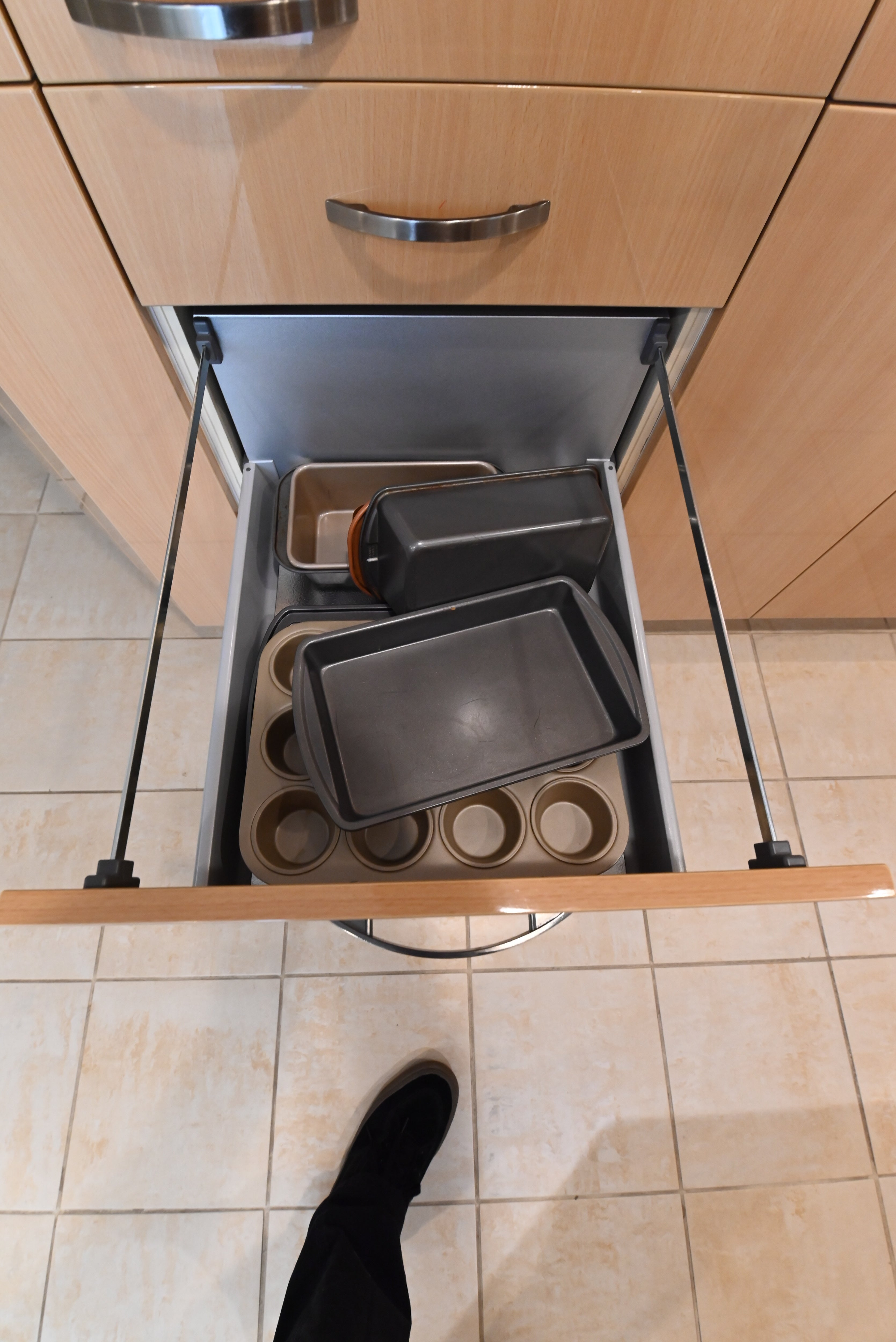 "The Copenhagen" Modern Light Oak Kitchen with Island & 48" Sub-Zero Refrigerator