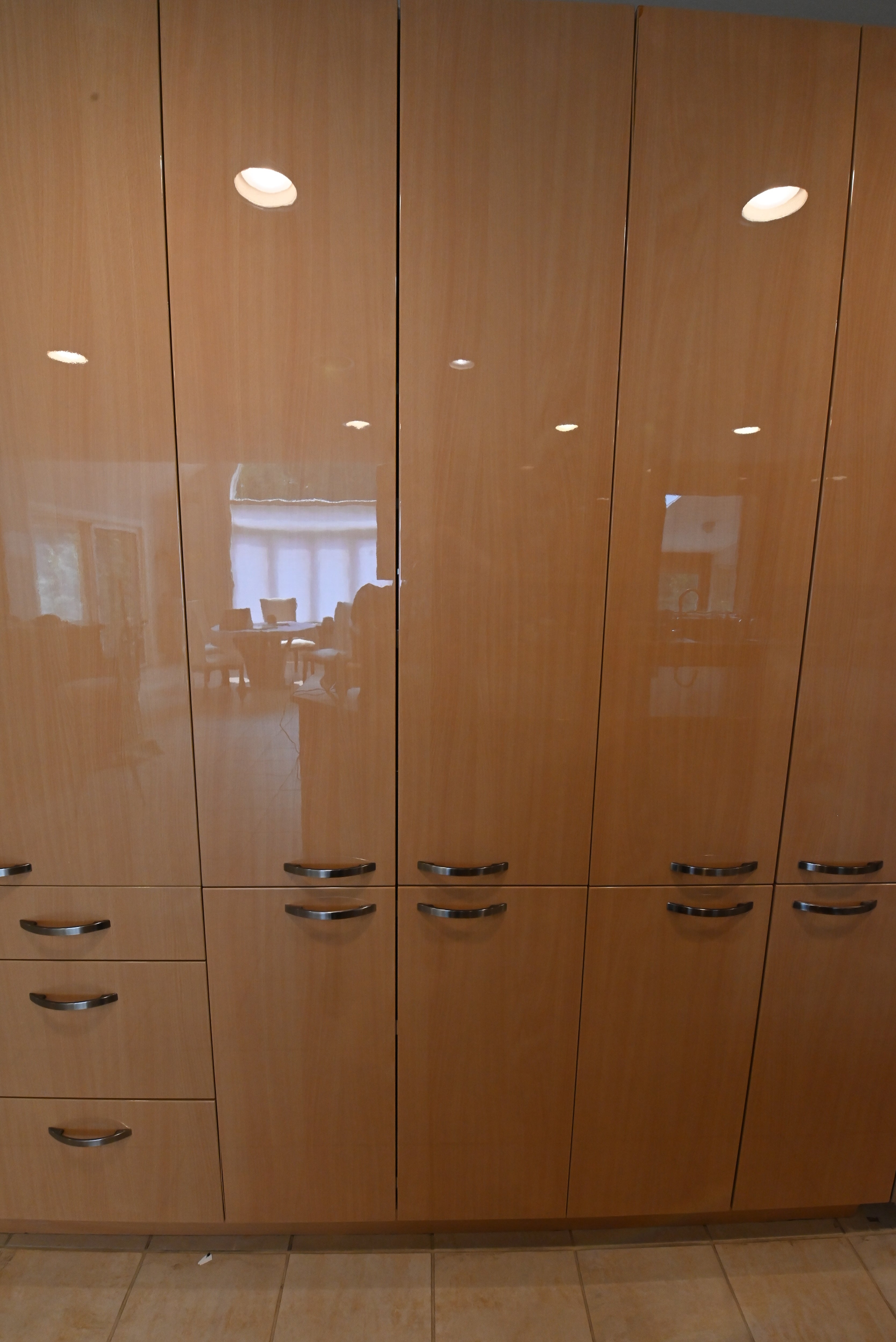 "The Copenhagen" Modern Light Oak Kitchen with Island & 48" Sub-Zero Refrigerator