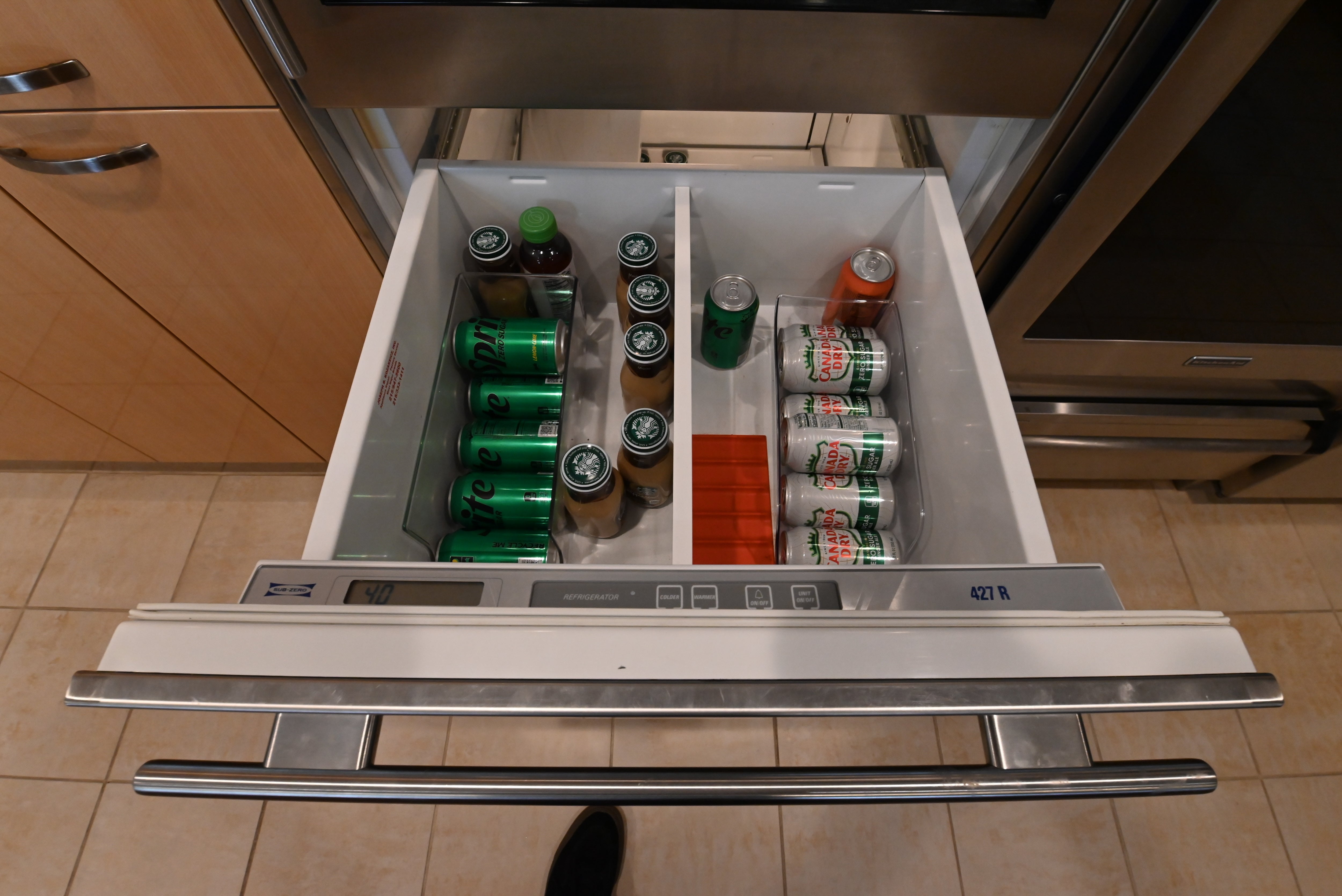 "The Copenhagen" Modern Light Oak Kitchen with Island & 48" Sub-Zero Refrigerator