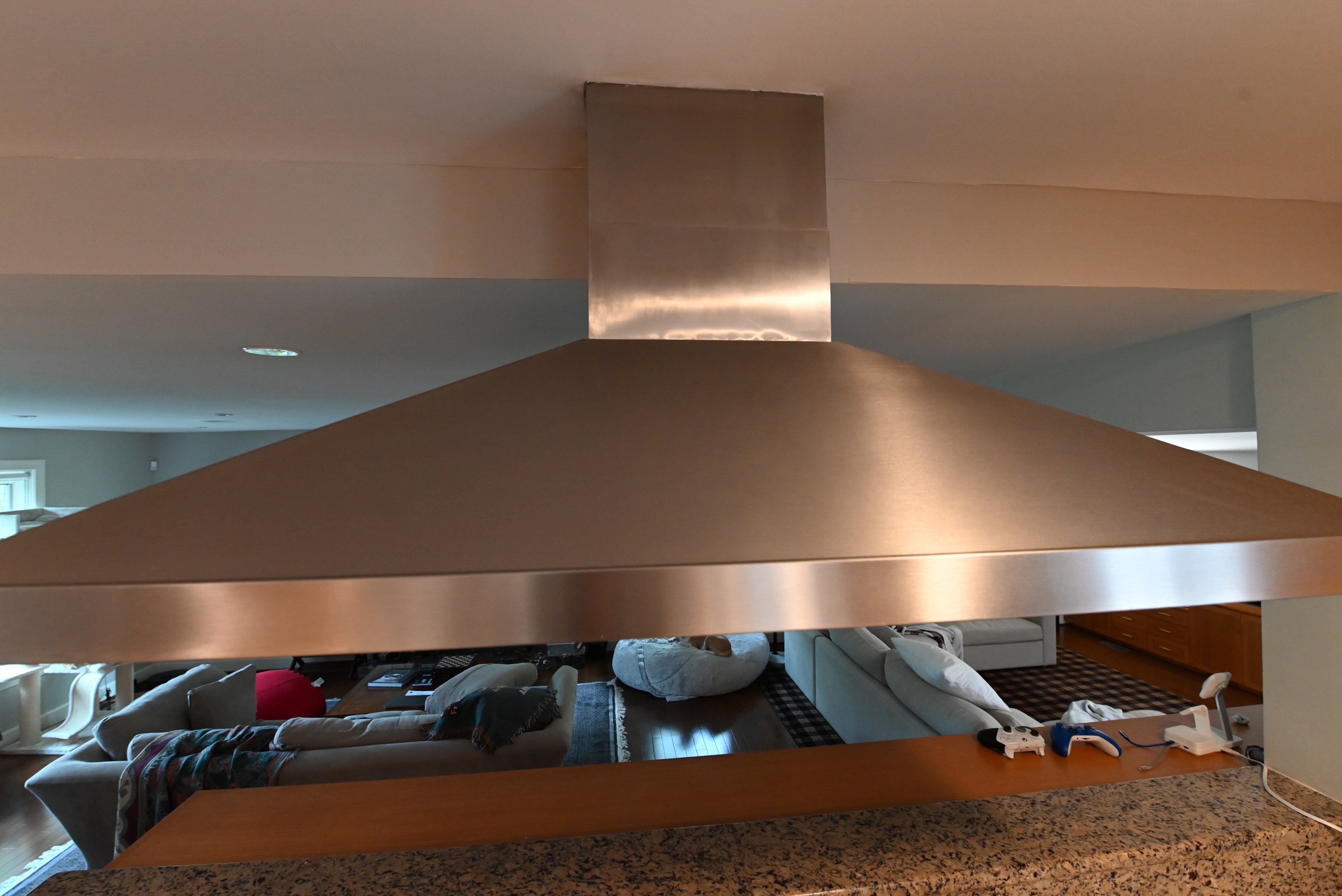 "The Copenhagen" Modern Light Oak Kitchen with Island & 48" Sub-Zero Refrigerator