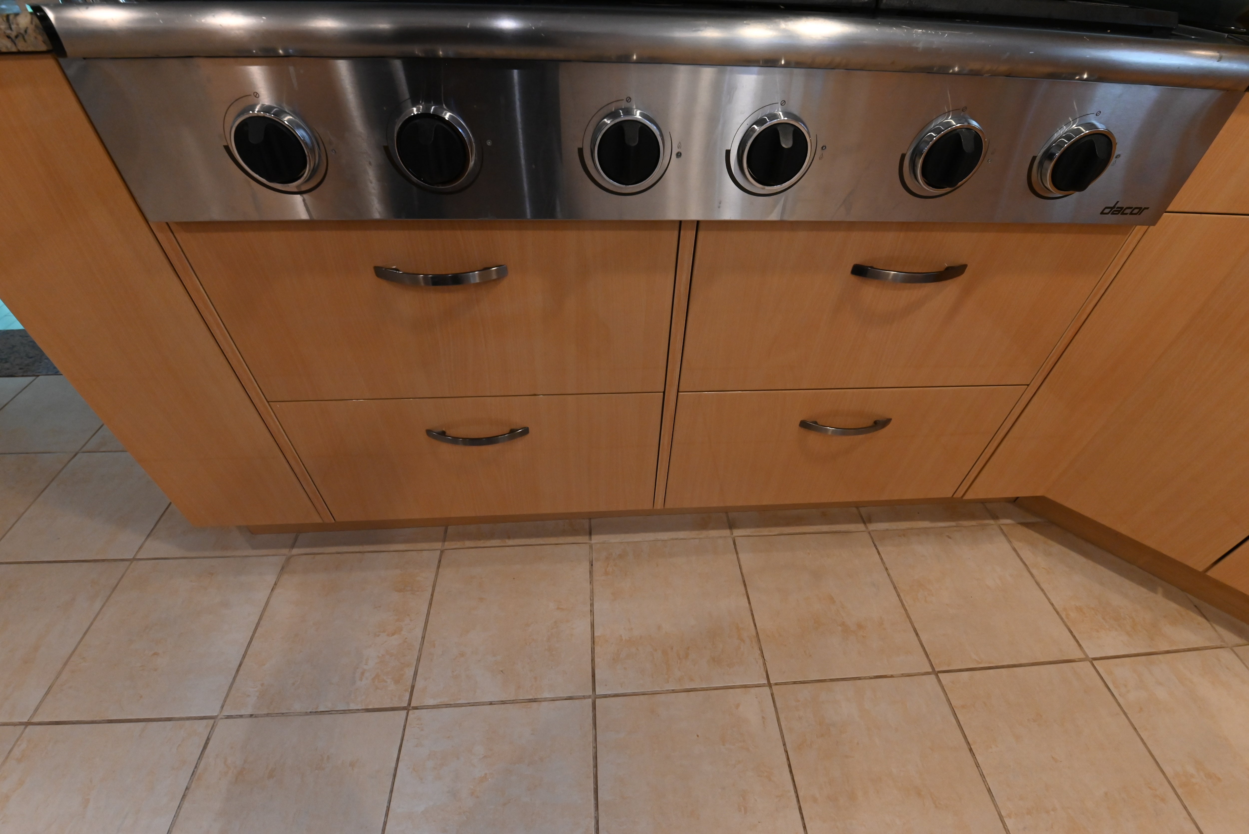 "The Copenhagen" Modern Light Oak Kitchen with Island & 48" Sub-Zero Refrigerator