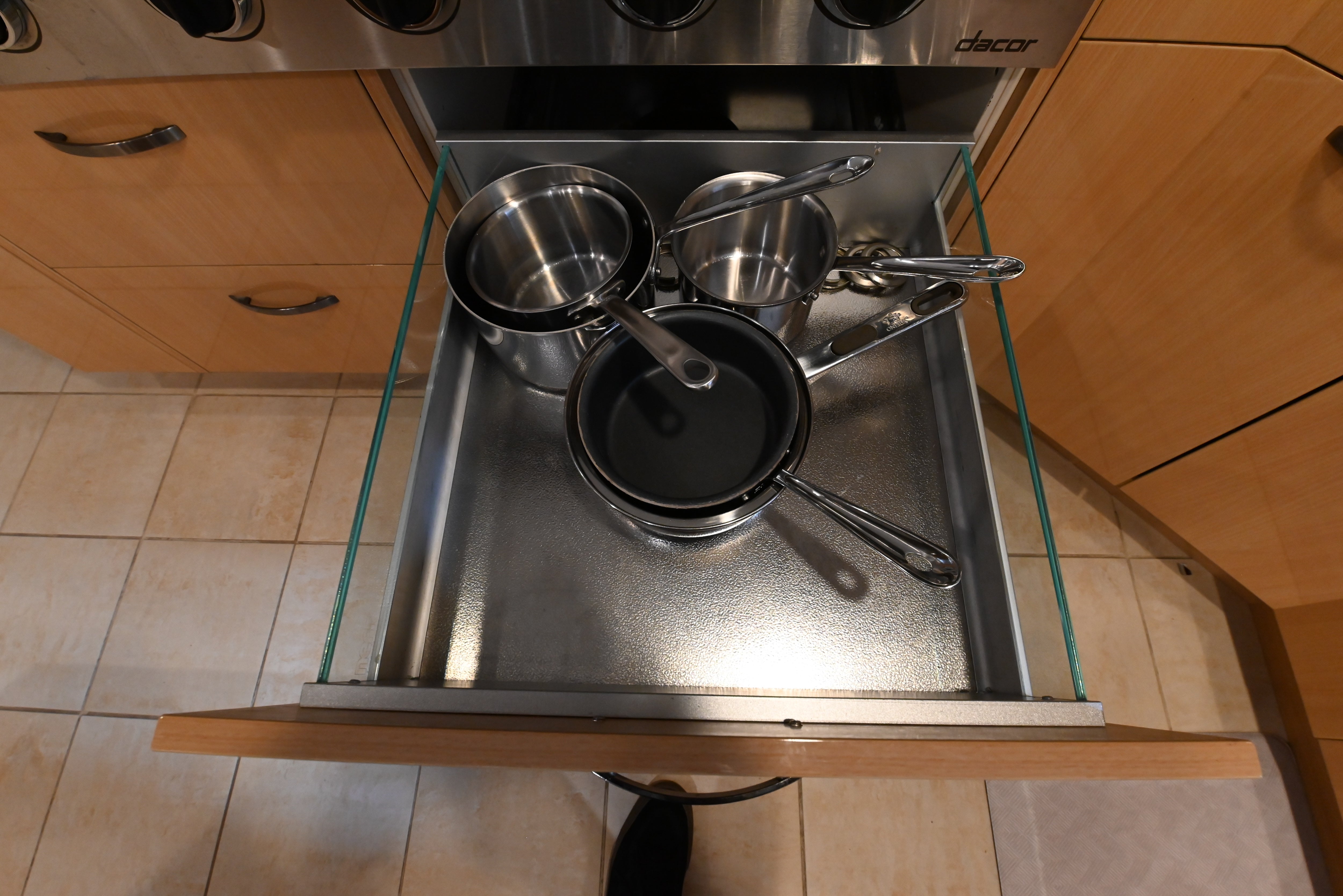 "The Copenhagen" Modern Light Oak Kitchen with Island & 48" Sub-Zero Refrigerator
